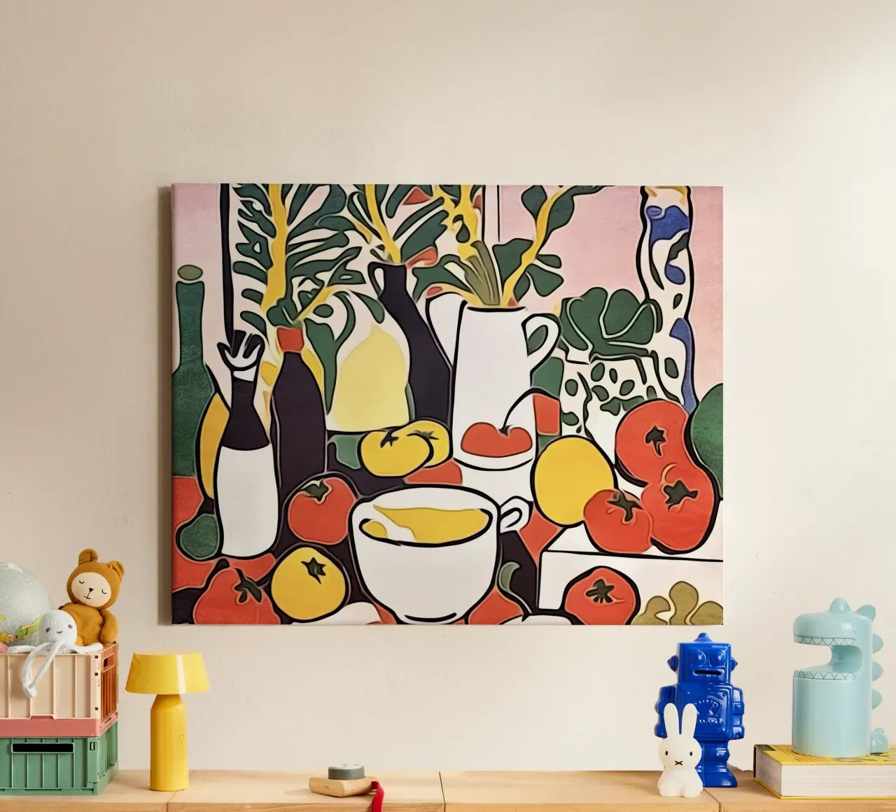Pomodori in cucina tela con Cornice a cassetta da ZAMART