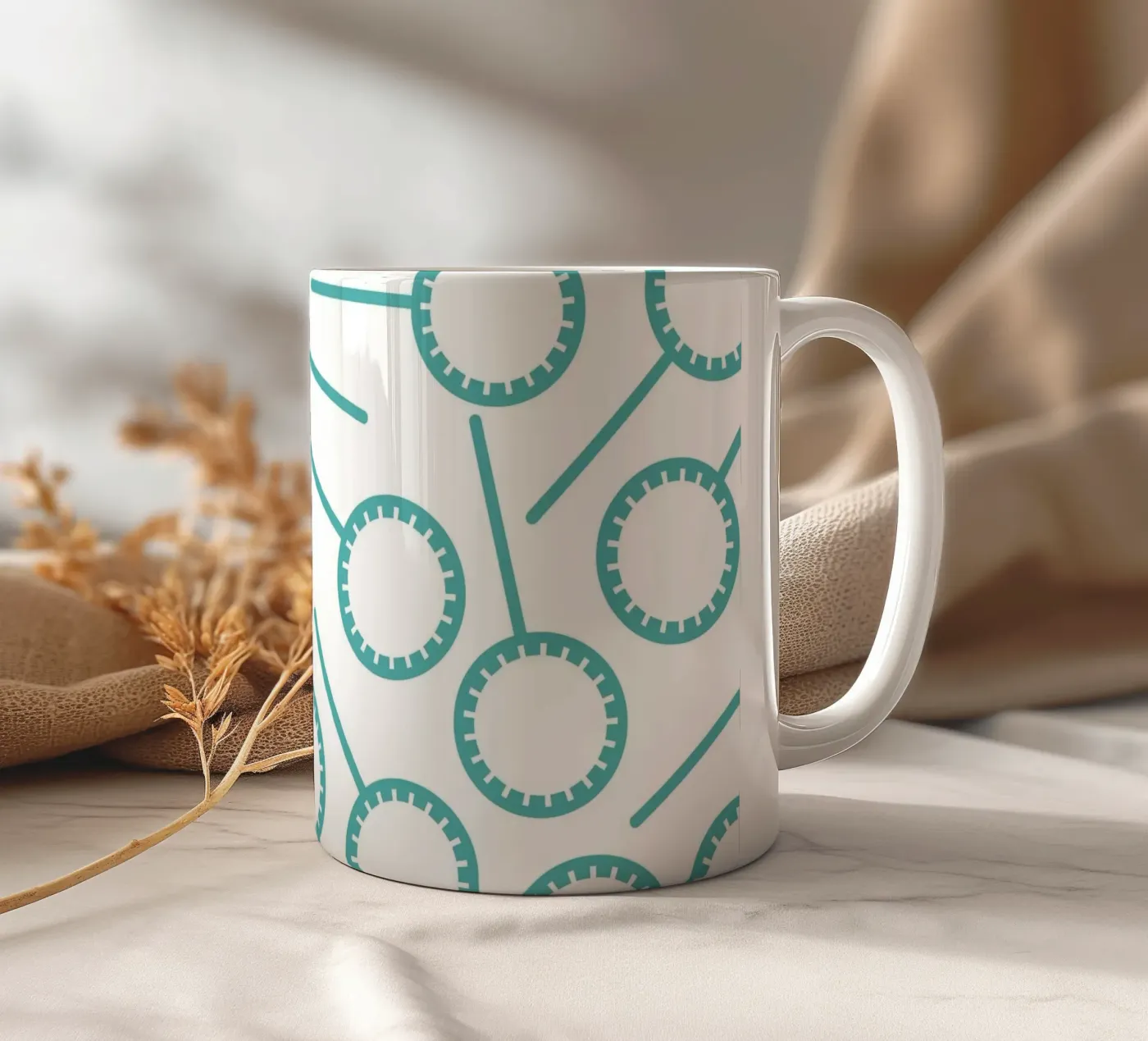 Bubble Stick Tool ceramic mug by Yoko Drawing Art