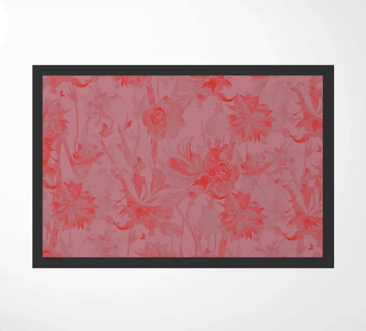 red flowers doormat by Giulio Iurissevich