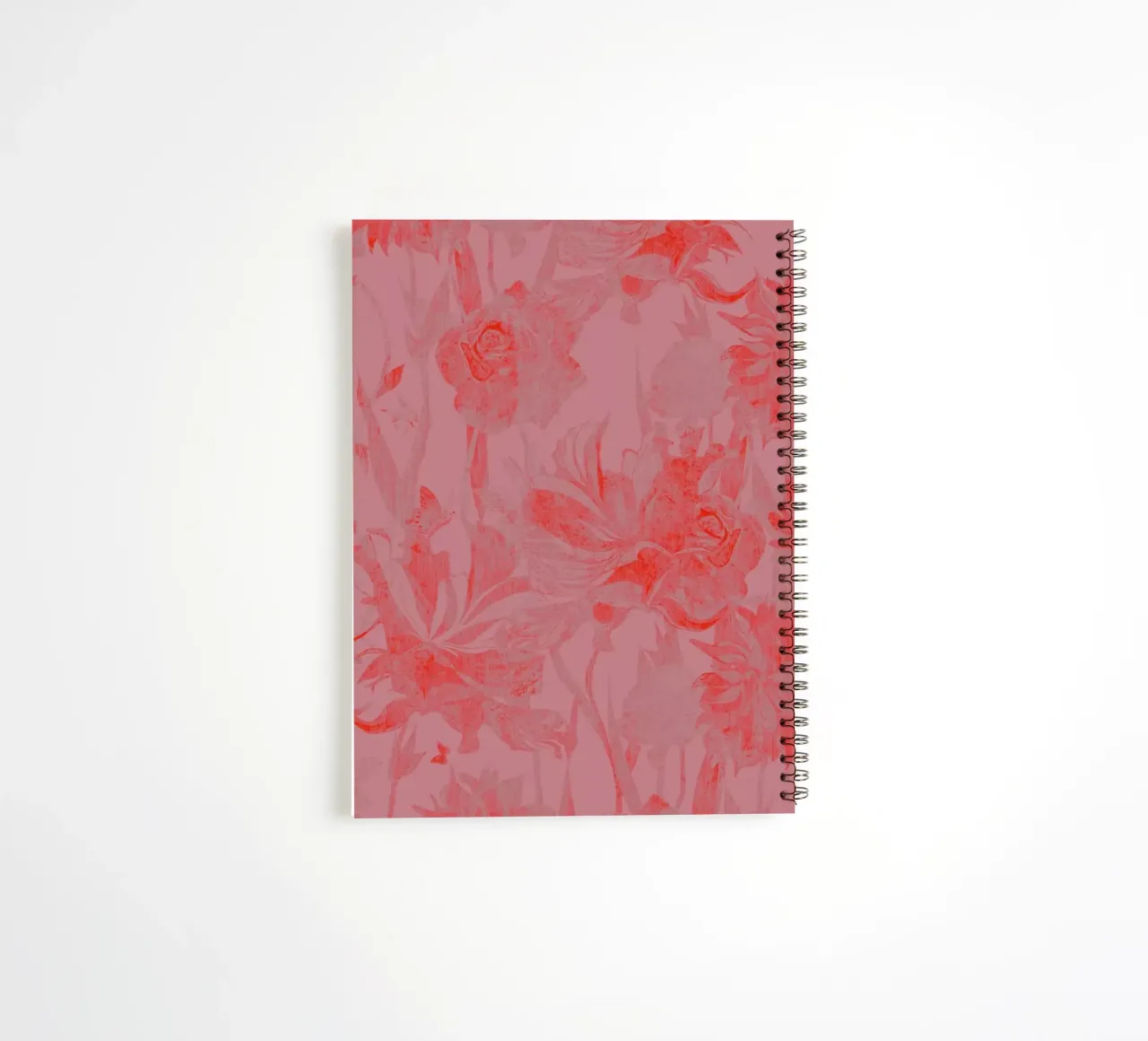 red flowers spiral notebook by Giulio Iurissevich