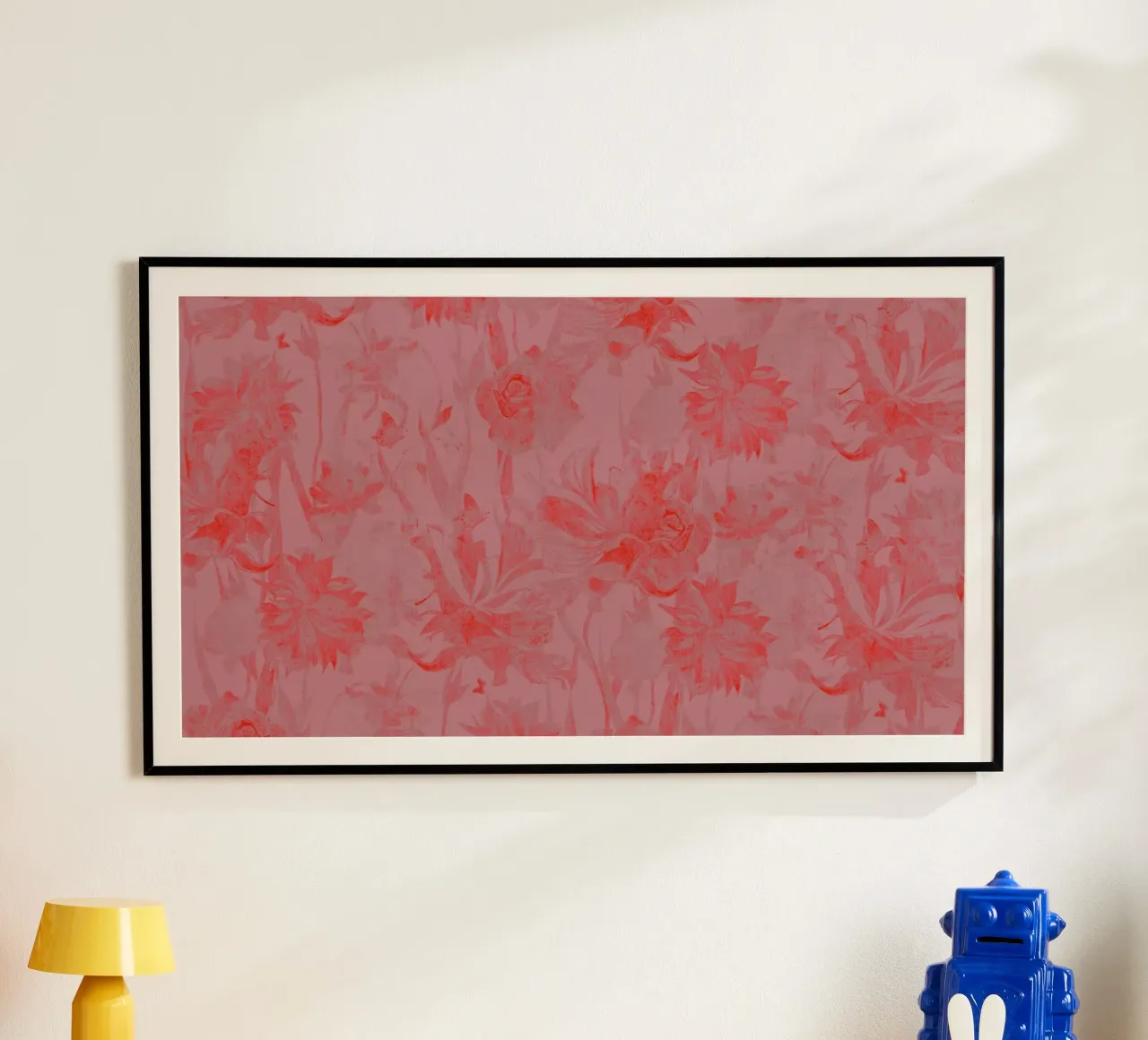 fiori rossi poster con telaio in alluminio da Giulio Iurissevich