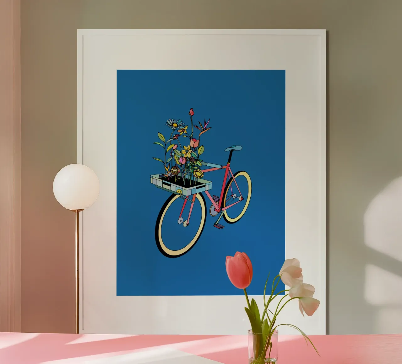 Bici e fiori poster da The Cyclist