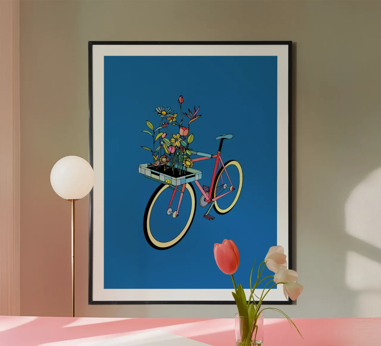 Bici e fiori poster da The Cyclist