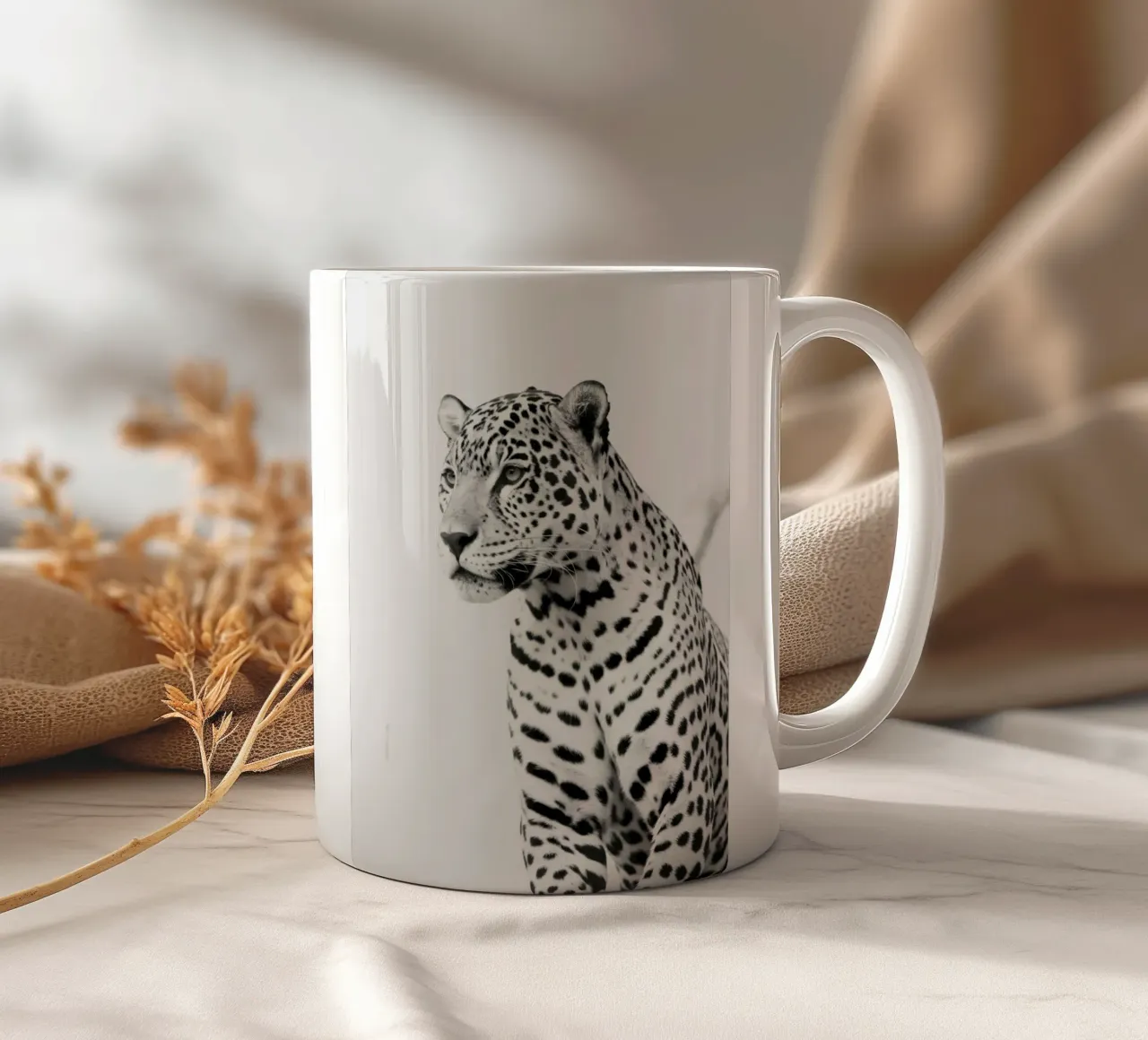 Leopard ceramic mug by PERSIE