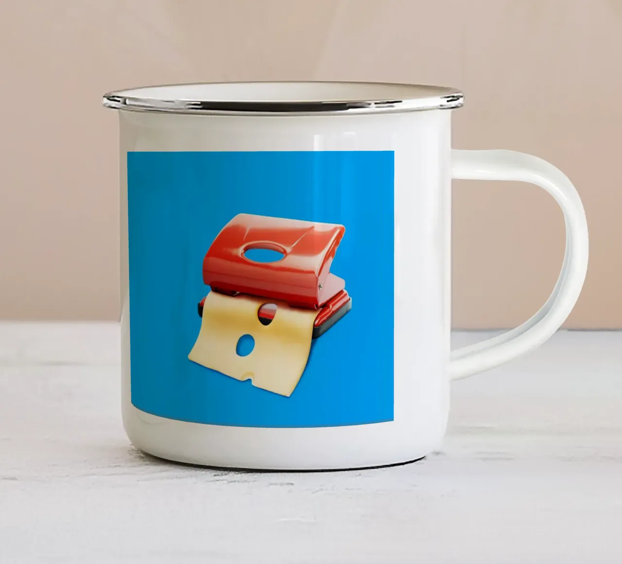 Formaggiere tazza in smalto da 360brain