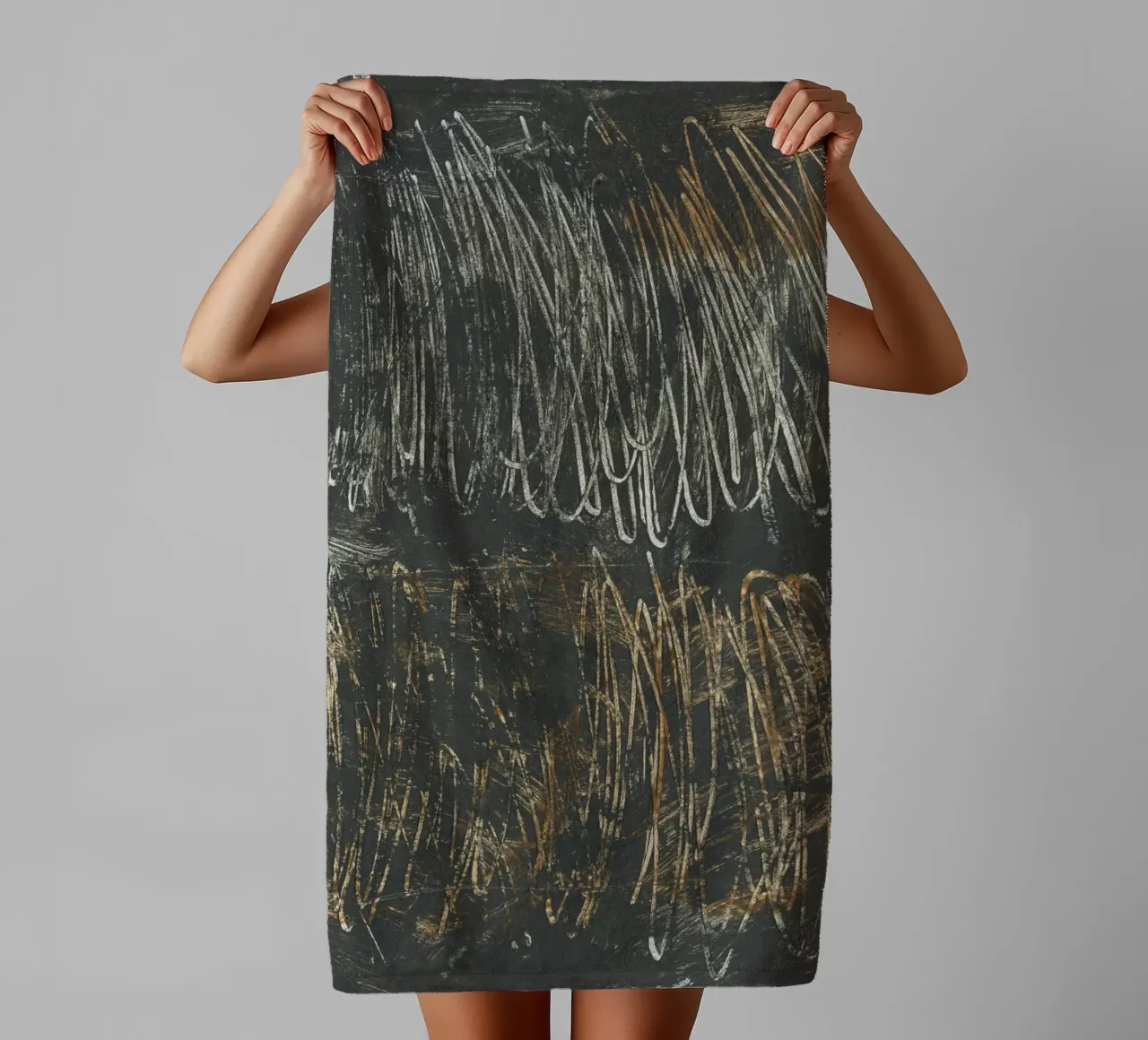 lines and scribble asciugamano da bagno da IRIS LEHNHARDT FINE ART