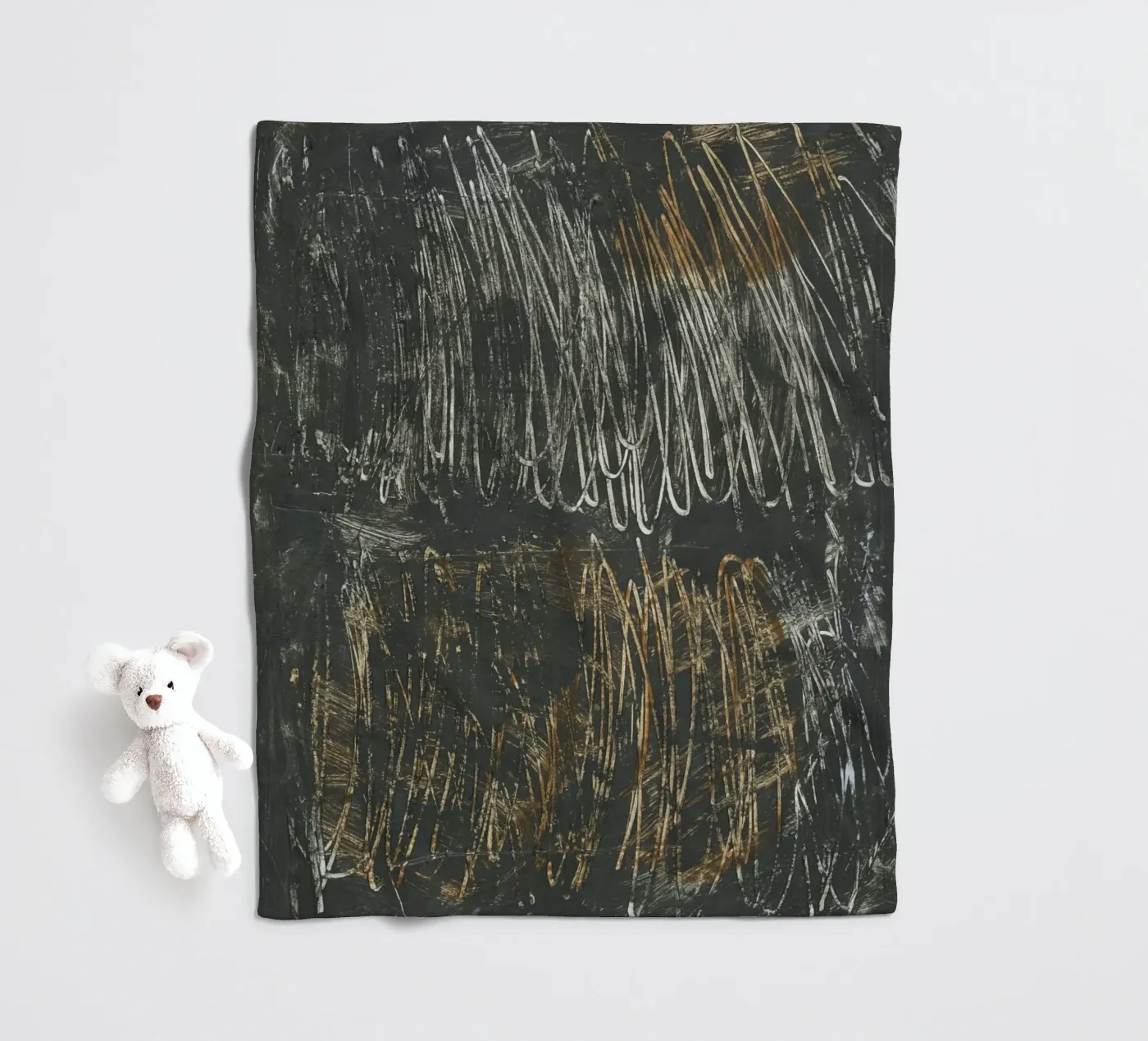 lines and scribble fleecedeken van IRIS LEHNHARDT FINE ART