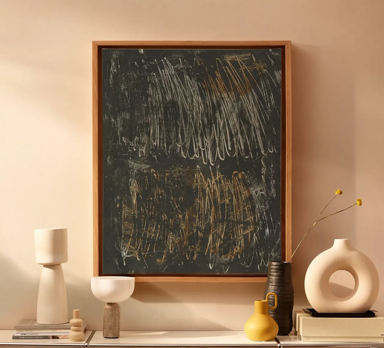 lines and scribble canvas by IRIS LEHNHARDT FINE ART