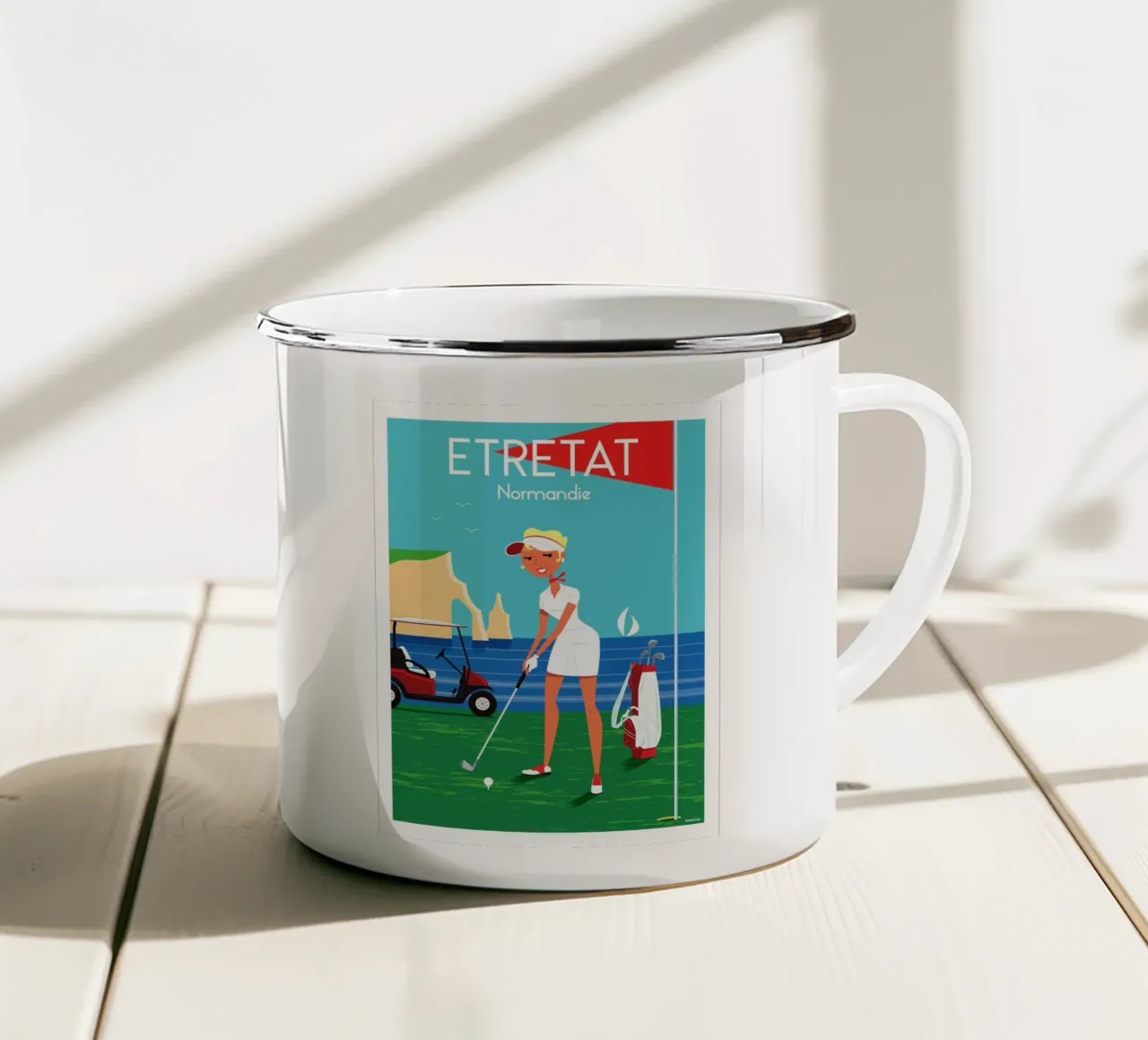 Etretat tazza in smalto da Raphaël Delerue