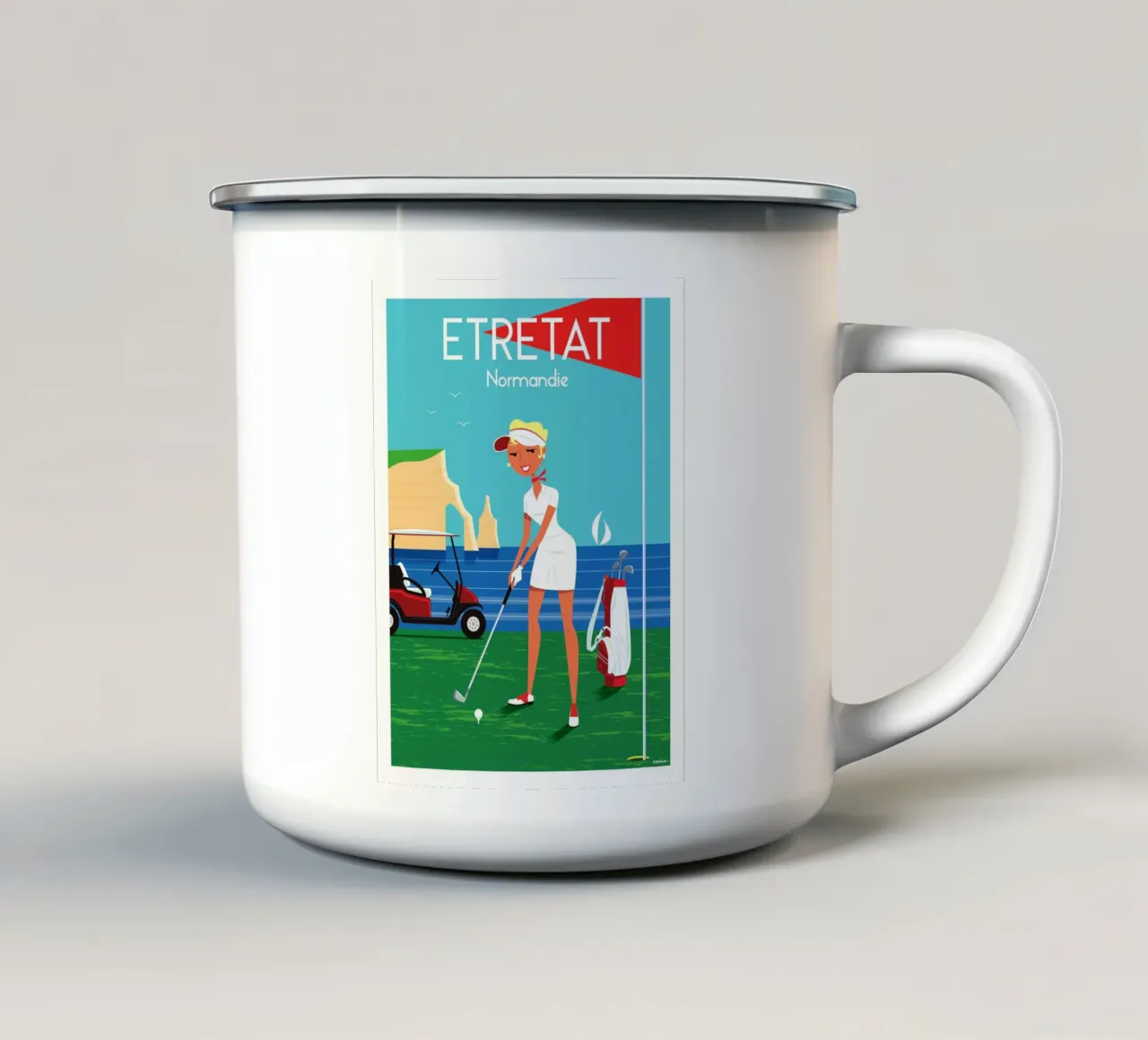 Etretat tazza in smalto da Raphaël Delerue
