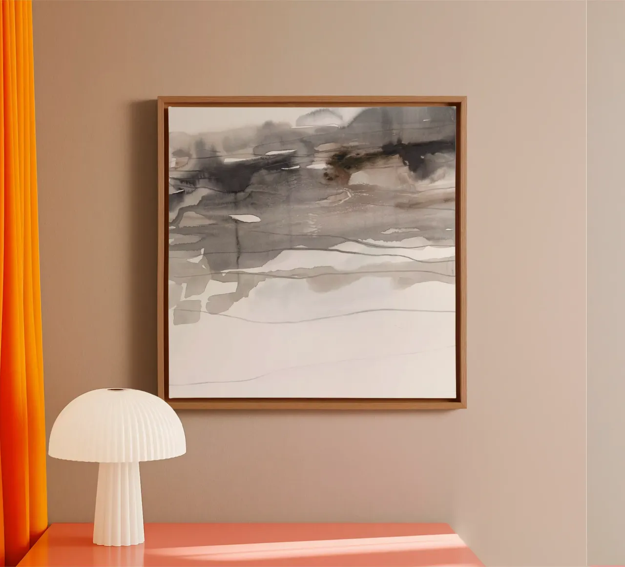 dissolving abstract landscape tela con Cornice a cassetta da IRIS LEHNHARDT FINE ART