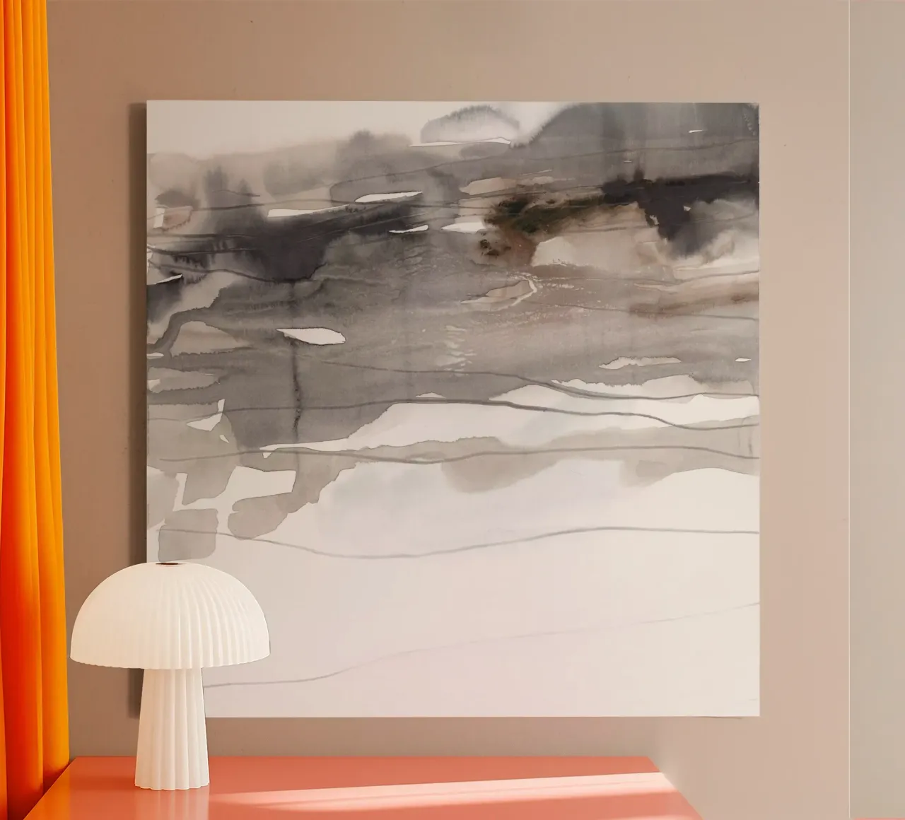 dissolving abstract landscape tela con Cornice a cassetta da IRIS LEHNHARDT FINE ART