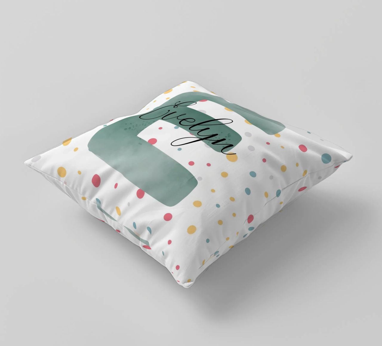 Alfabet strooien kussen van Doodle Dreams Art