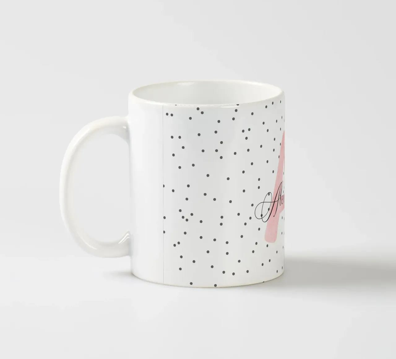 Alfabeto a pioggia tazza in ceramica da Doodle Dreams Art