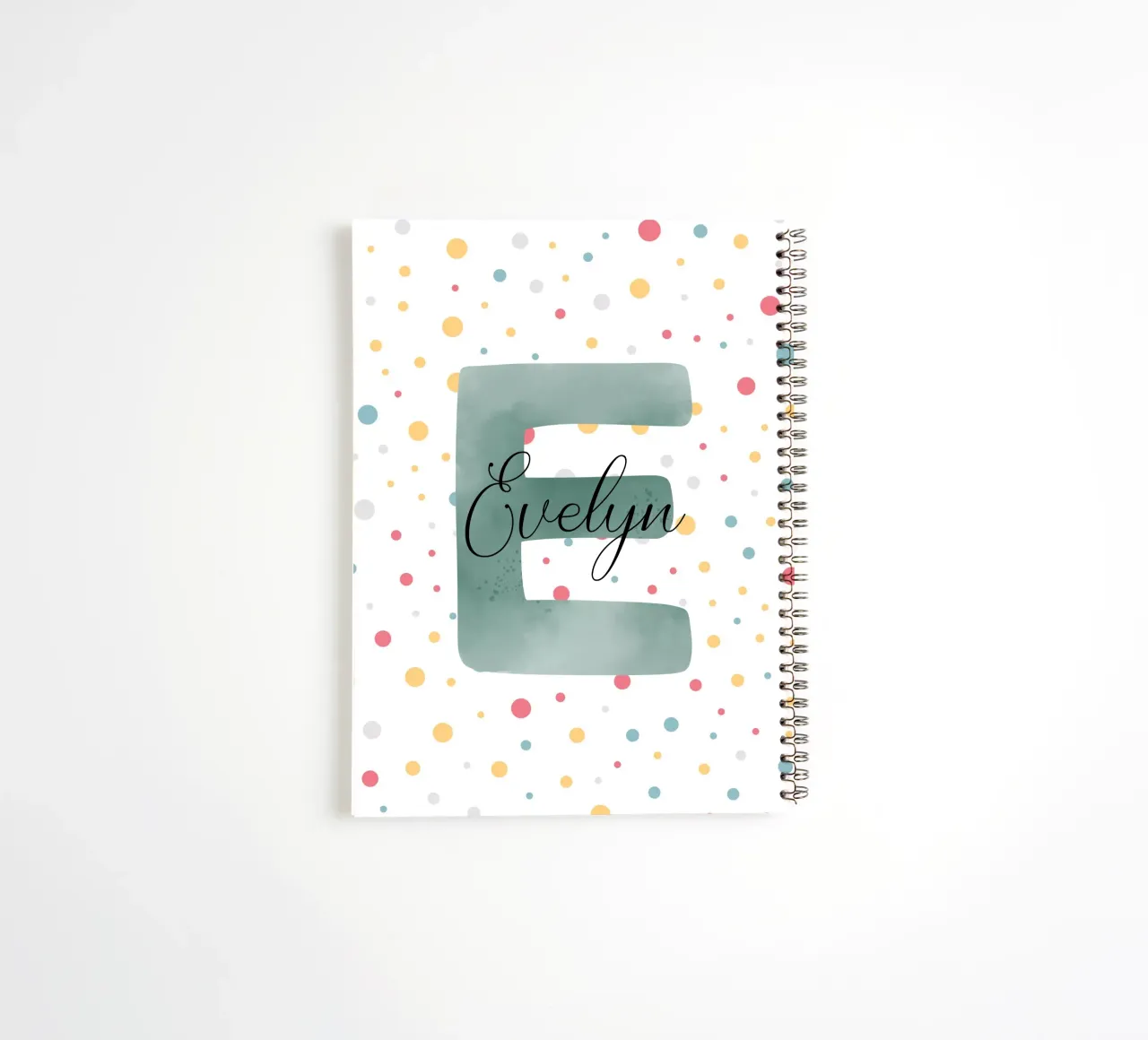 Alphabet Sprinkle spiral notebook by Doodle Dreams Art
