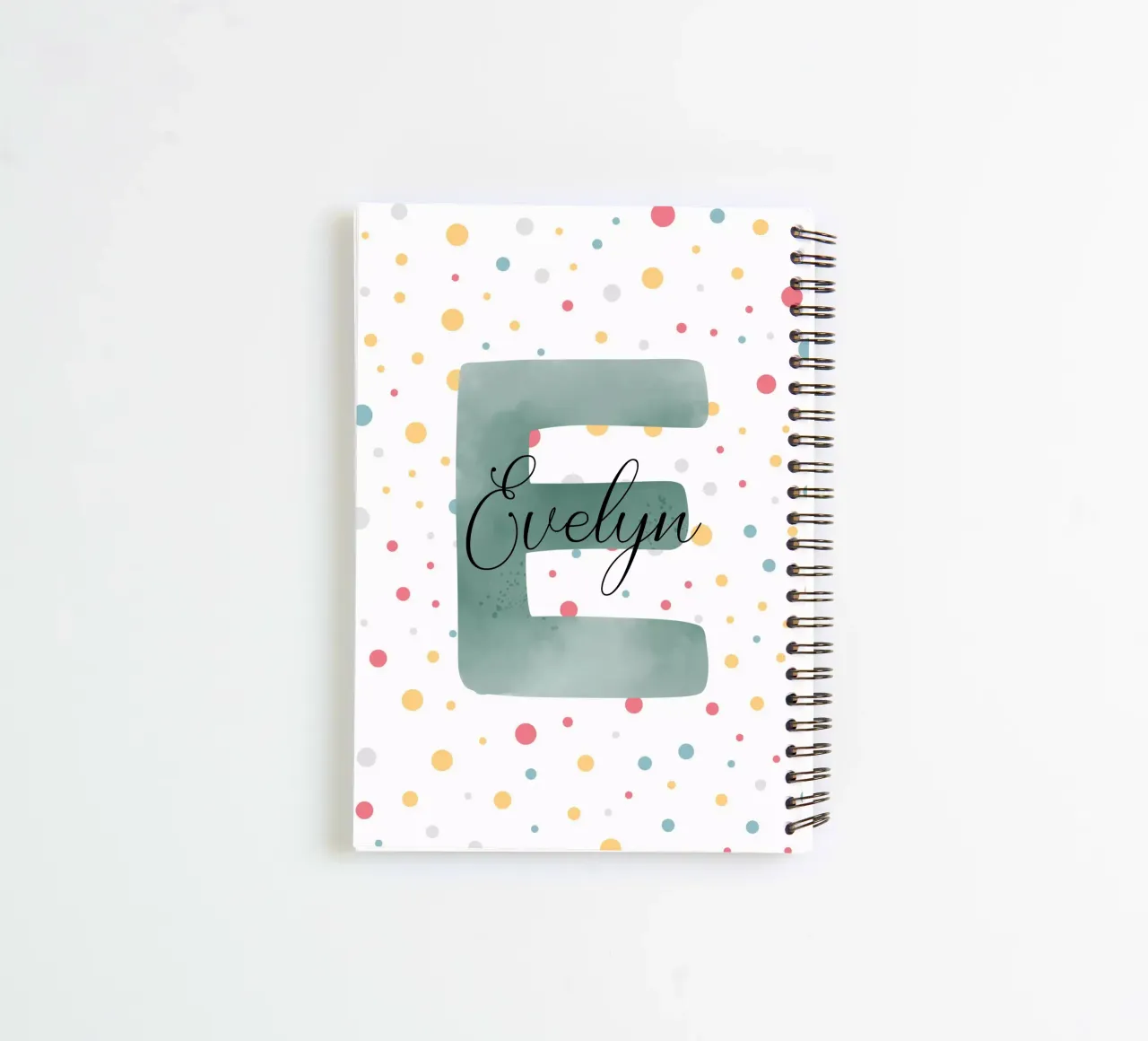 Alphabet Sprinkle spiral notebook by Doodle Dreams Art