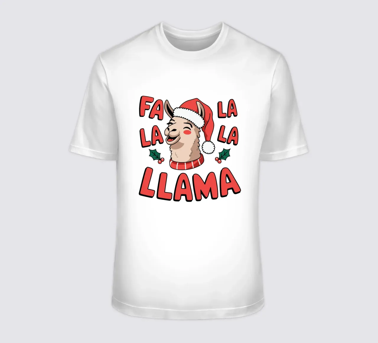 Fa la la la llama t-shirt by edsonramosart