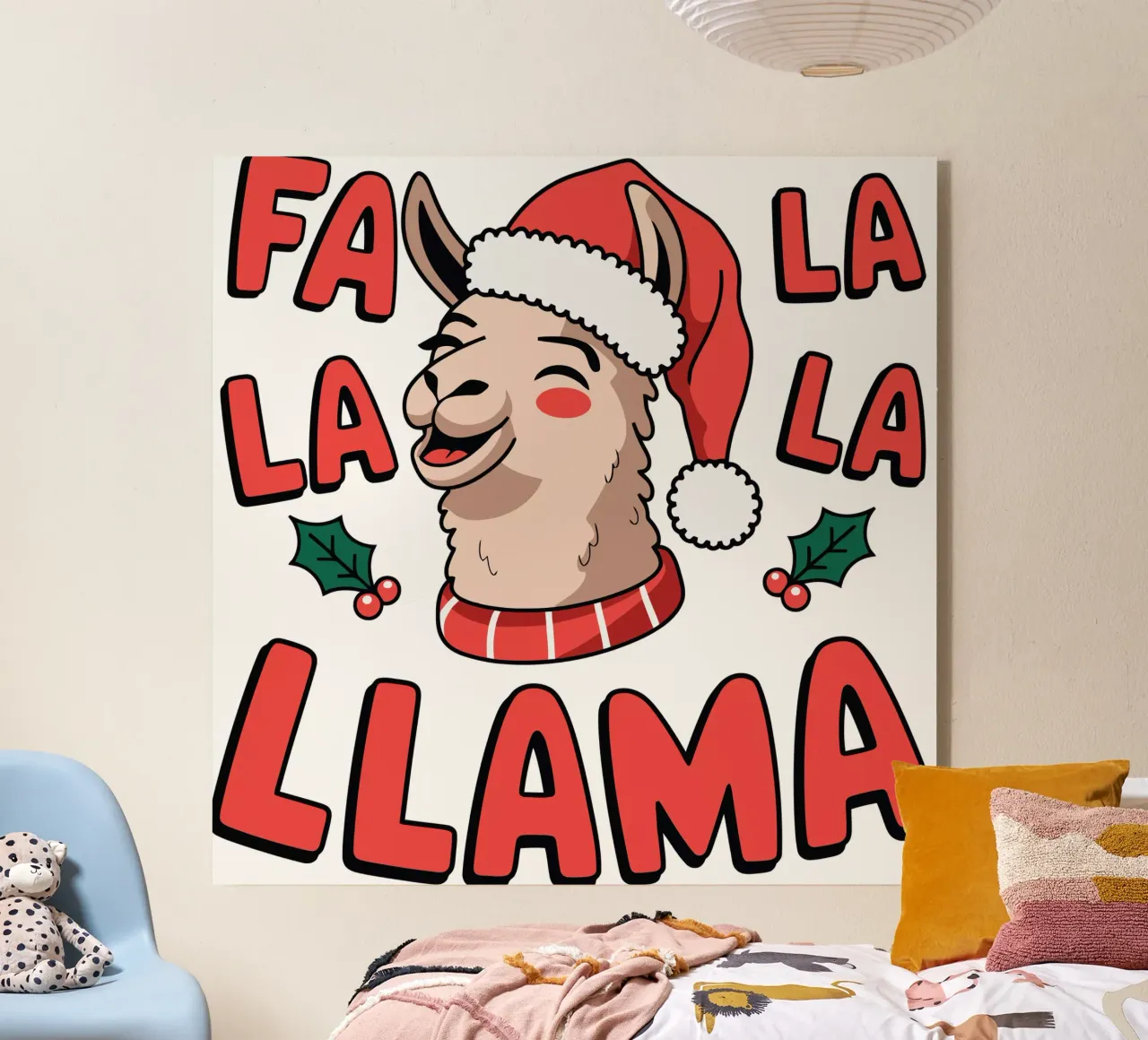 Fa la la la llama acrylic glass by edsonramosart