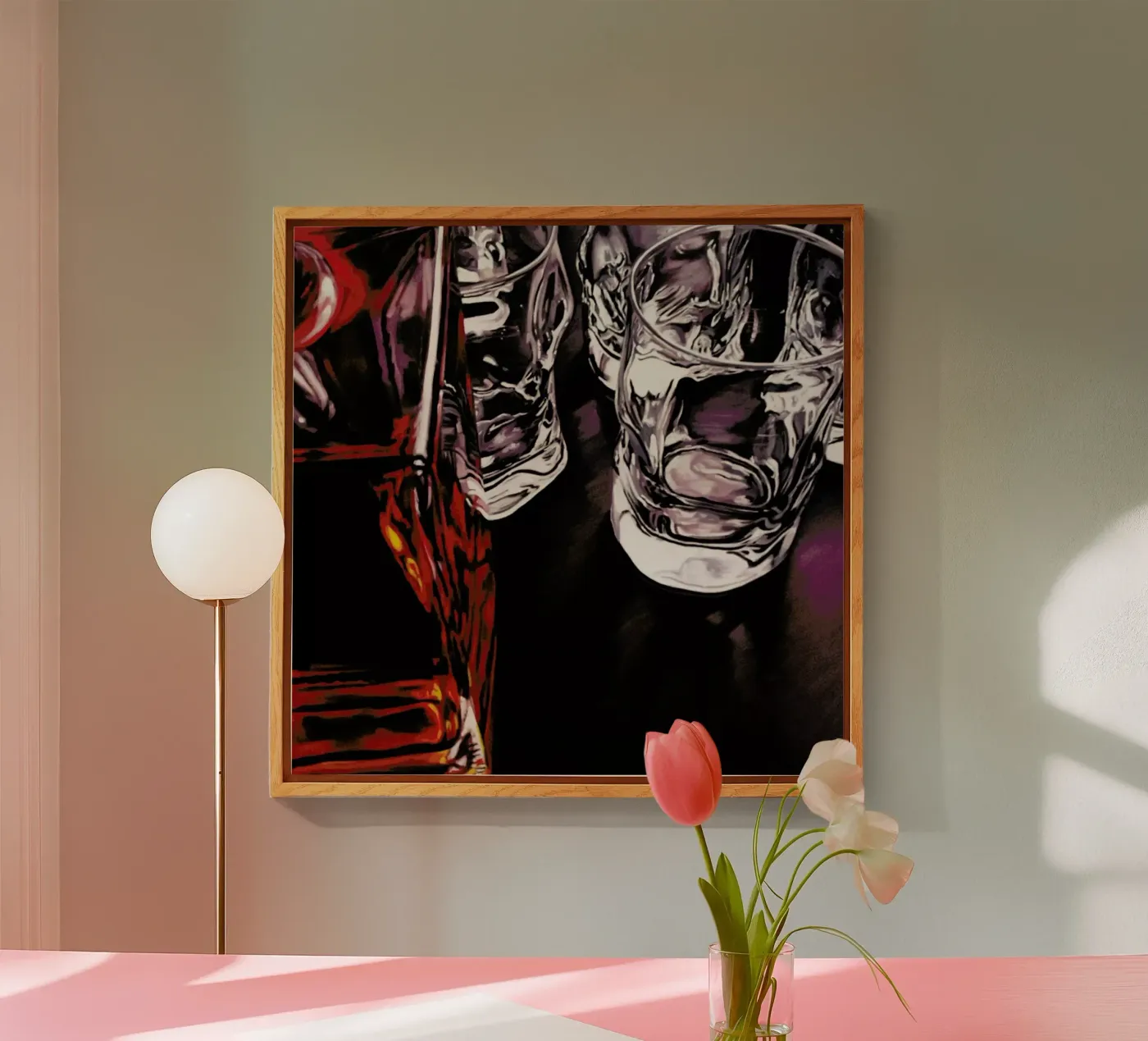 Whiskey Time acryl van Jérôme Romain