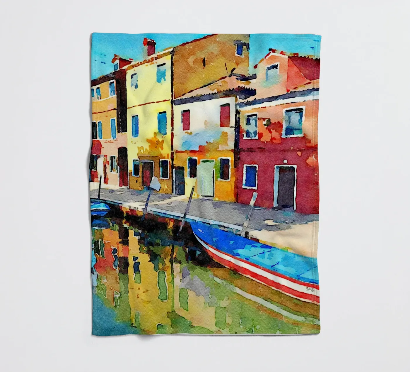 Burano Fleecedecke von Massimo Frascogna
