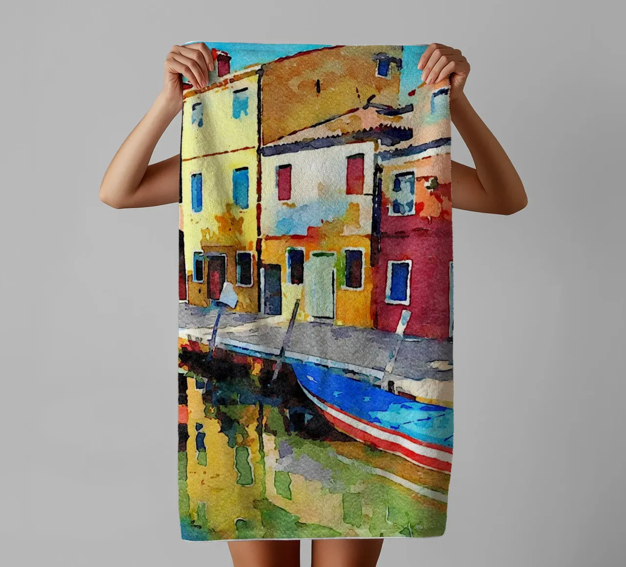 Burano toalla de baño de Massimo Frascogna