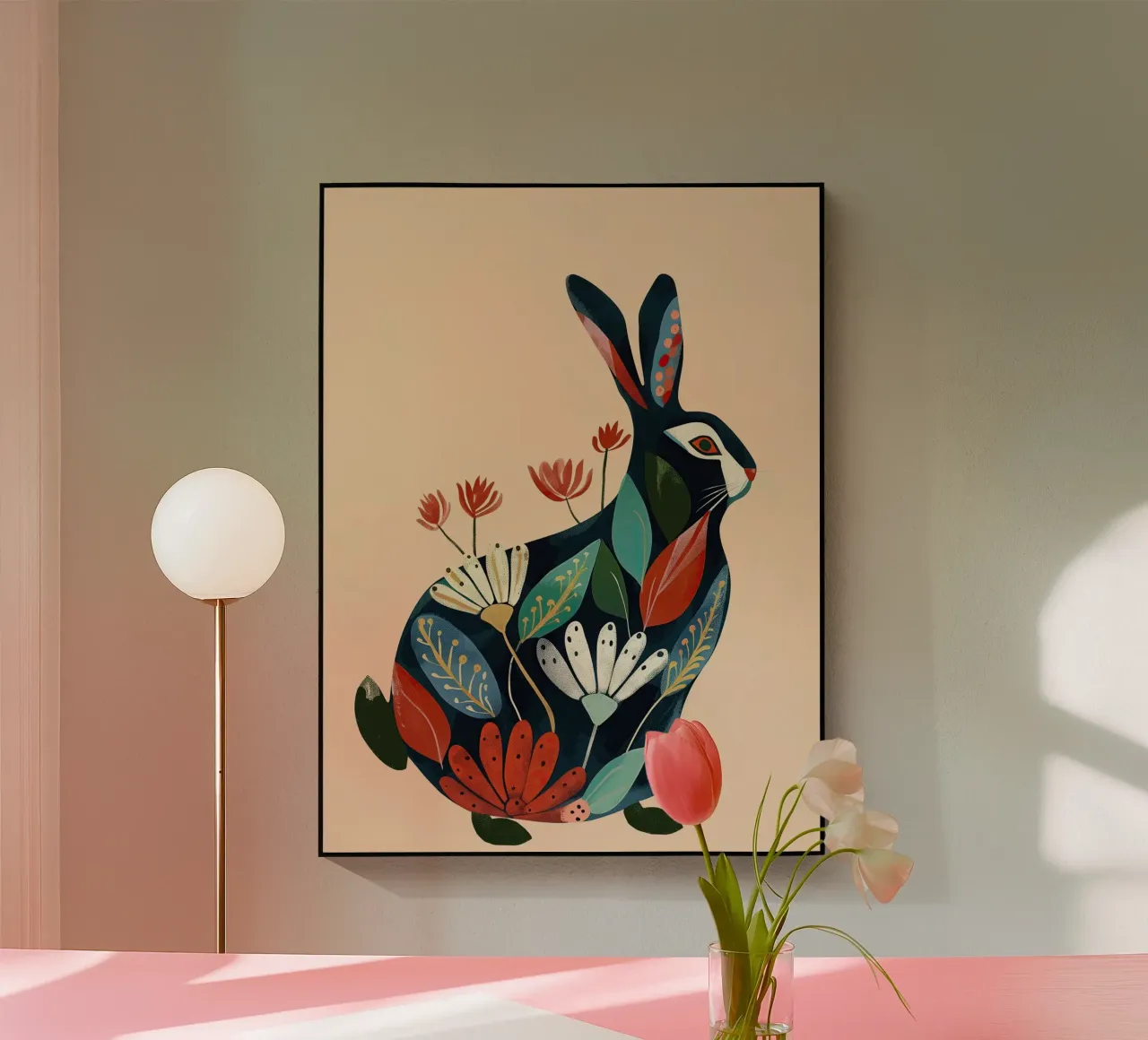 Spring Wildflower Rabbit plexiglass da softsoul