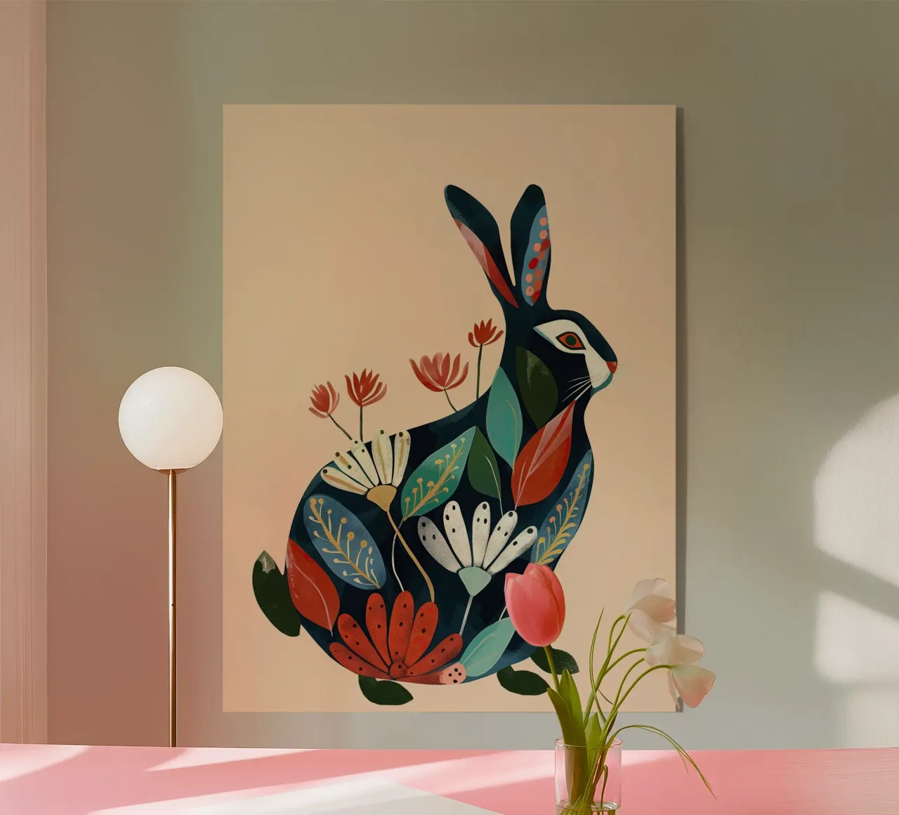 Spring Wildflower Rabbit plexiglass da softsoul