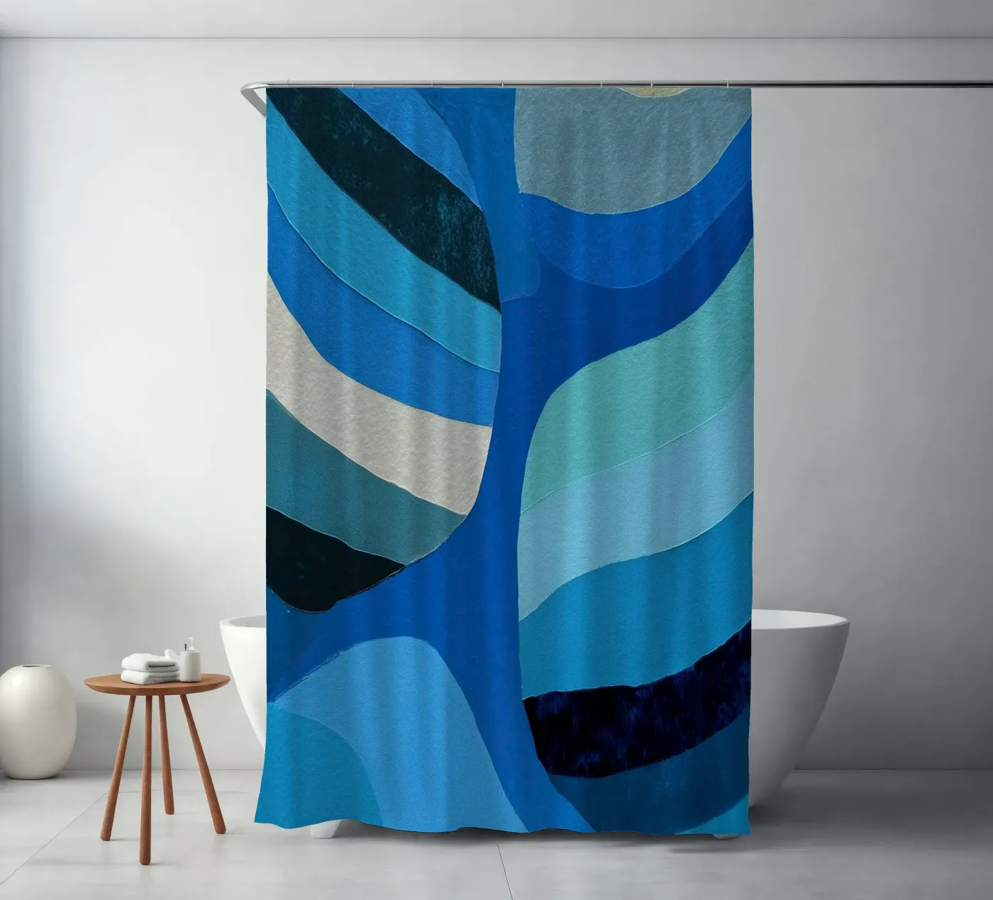 Azure Current Duschvorhang von Sienna Atelier