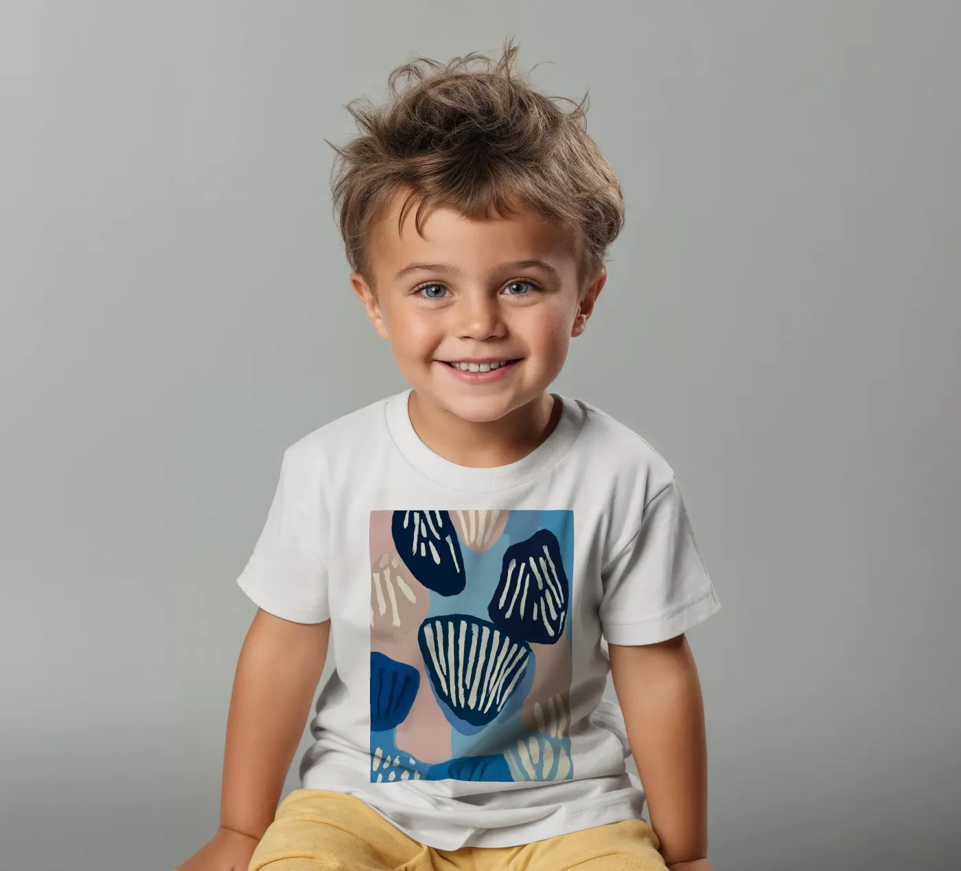 Shell Geometry kinder t-shirt van Sienna Atelier