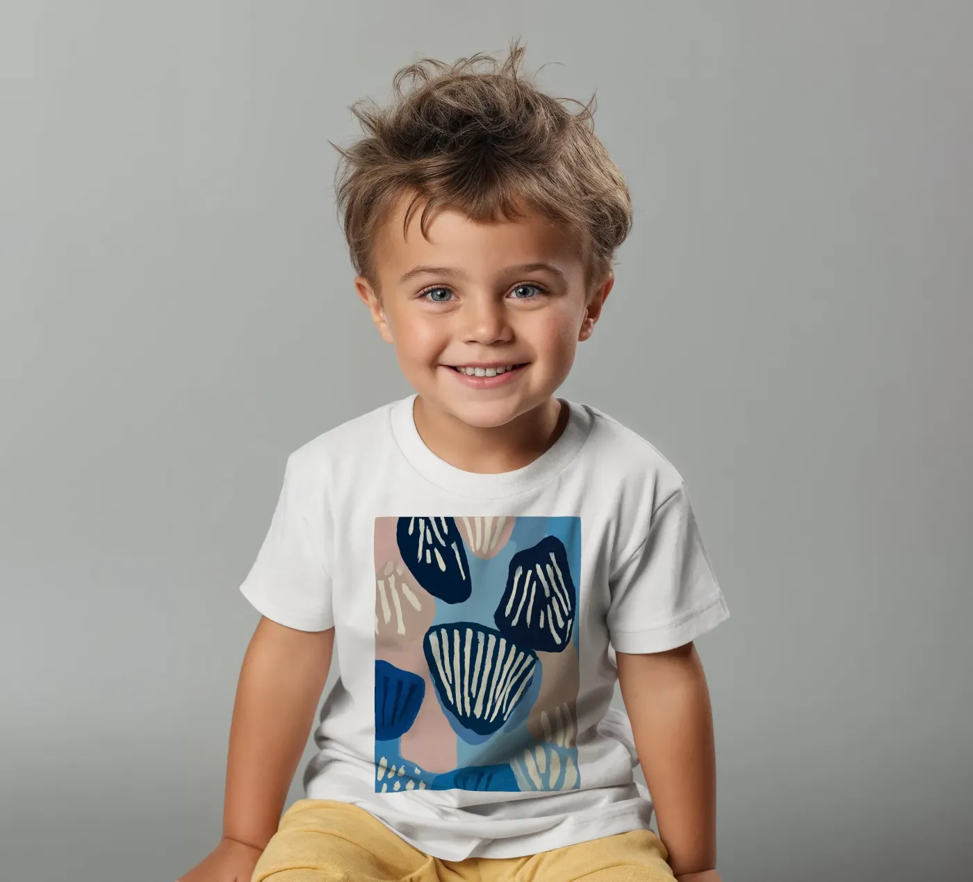 Shell Geometry kinder t-shirt van Sienna Atelier