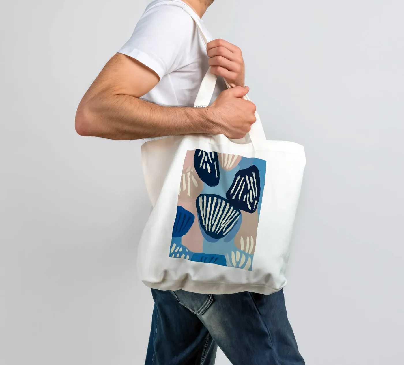 Shell Geometry tote bag by Sienna Atelier