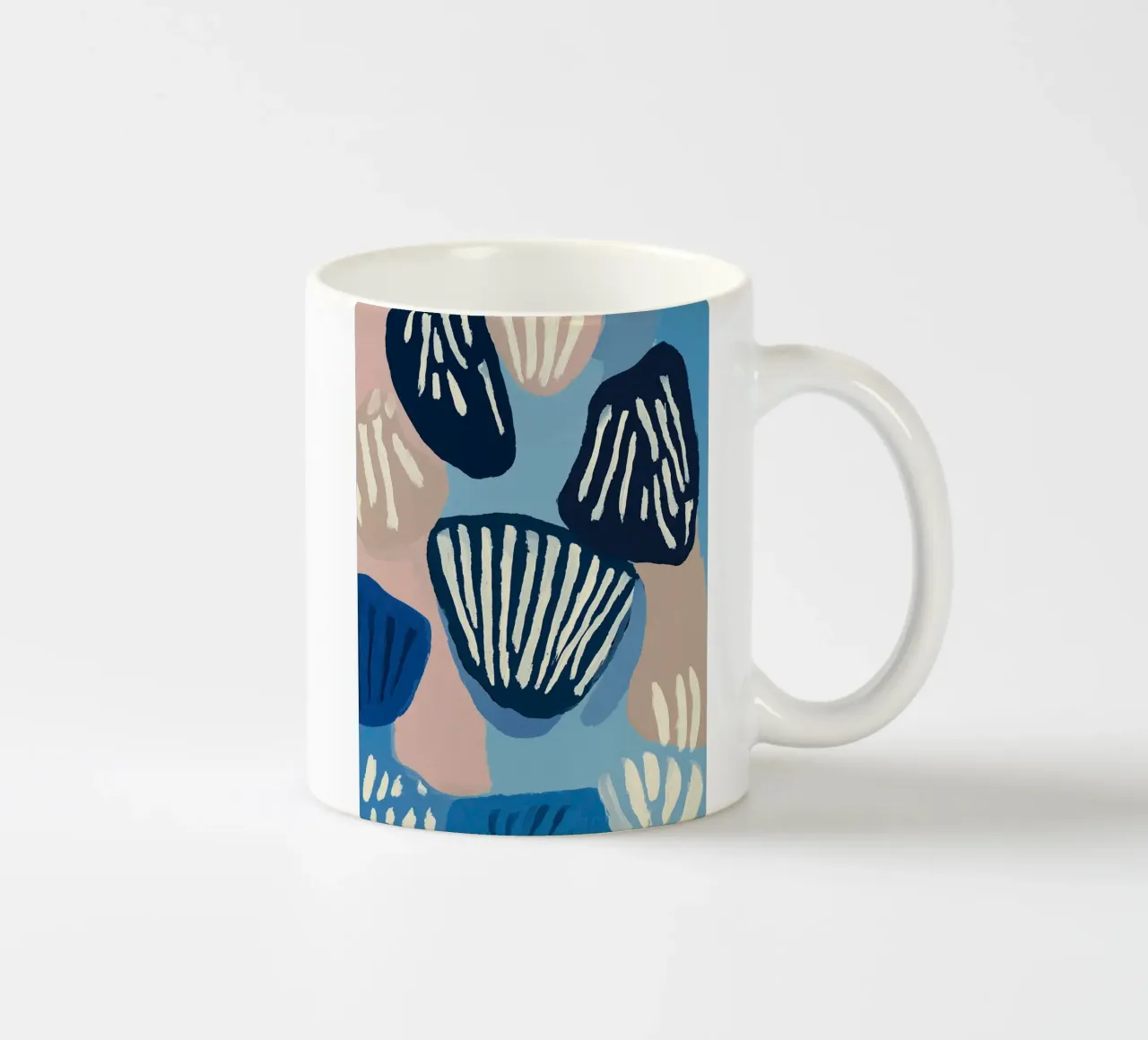 Shell Geometry ceramic mug by Sienna Atelier