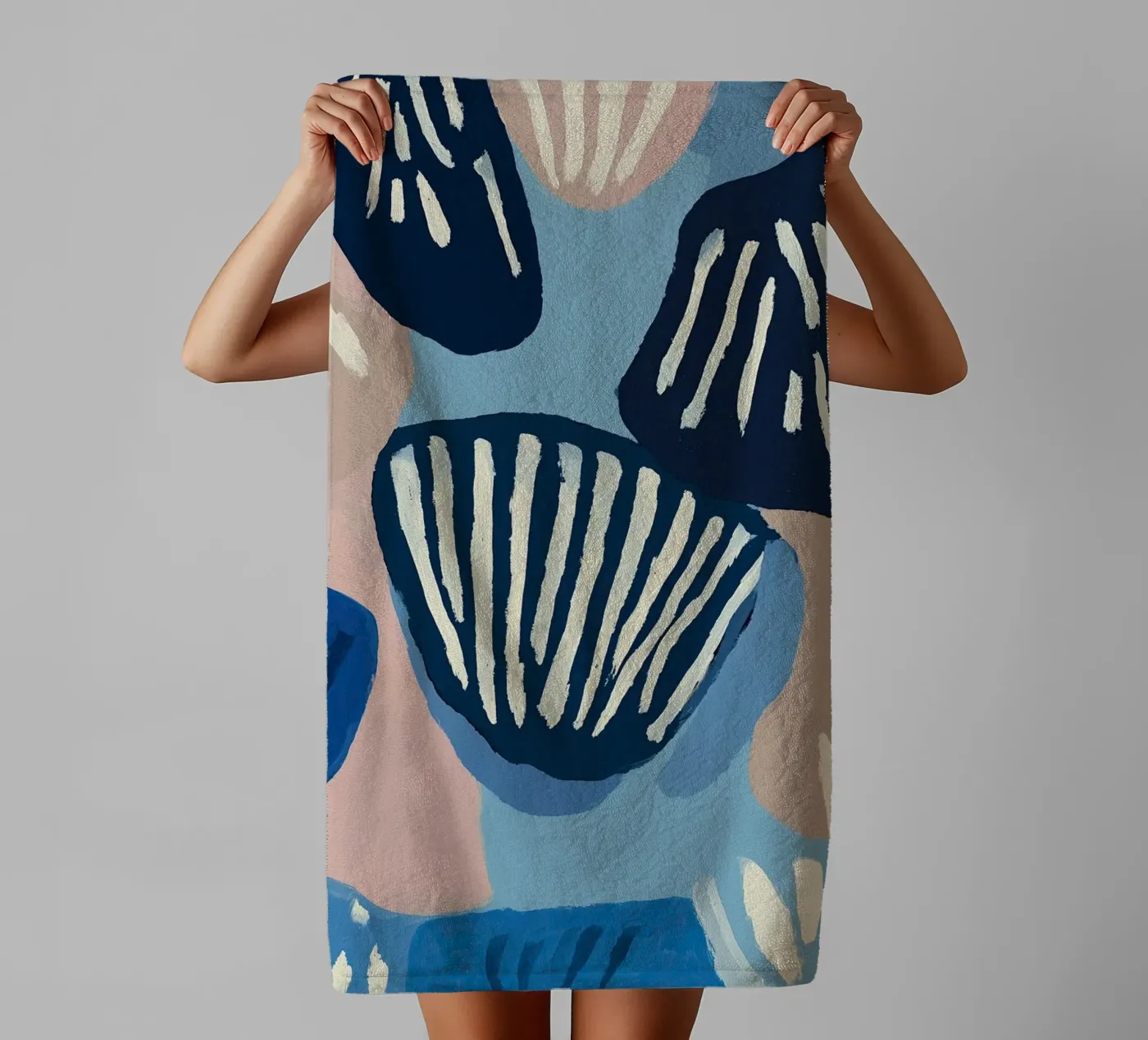 Shell Geometry towel by Sienna Atelier