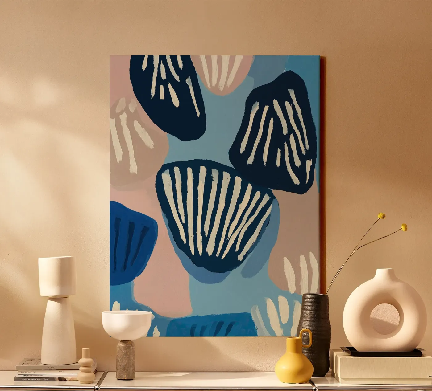 Shell Geometry Leinwand von Sienna Atelier