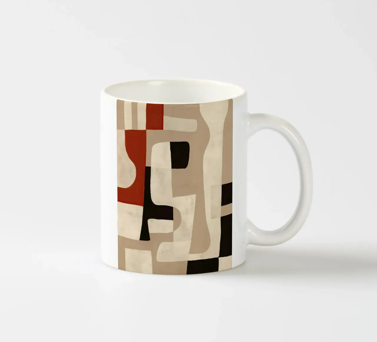Interlocking Forms ceramic mug by Nadjaa