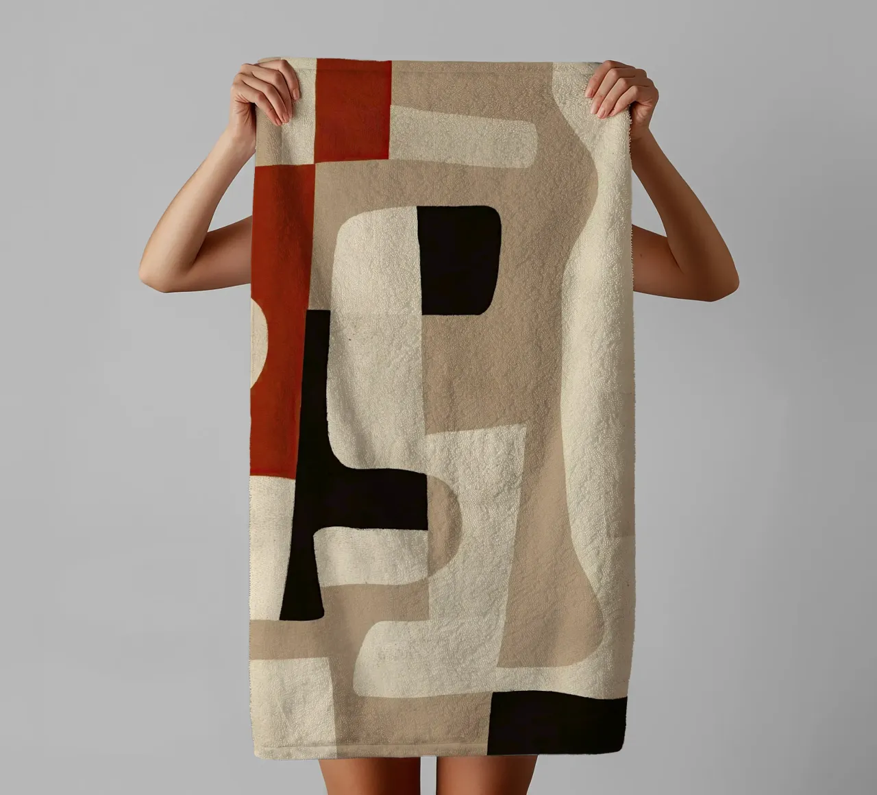 Interlocking Forms Handtuch von Nadjaa