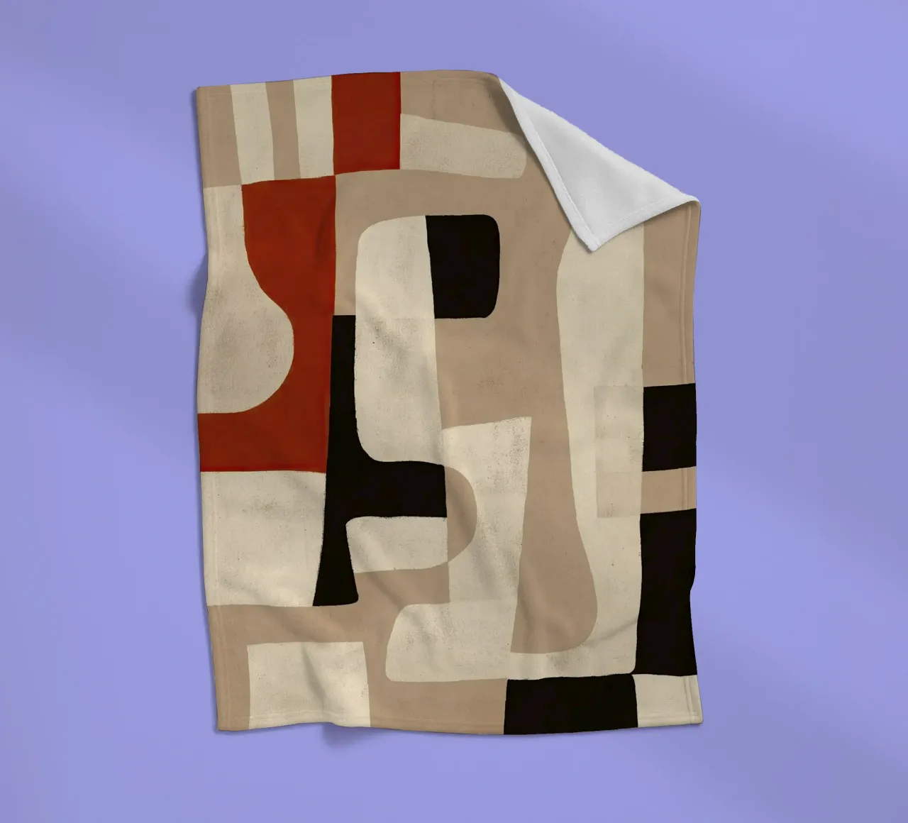 Interlocking Forms fleece blanket by Nadjaa