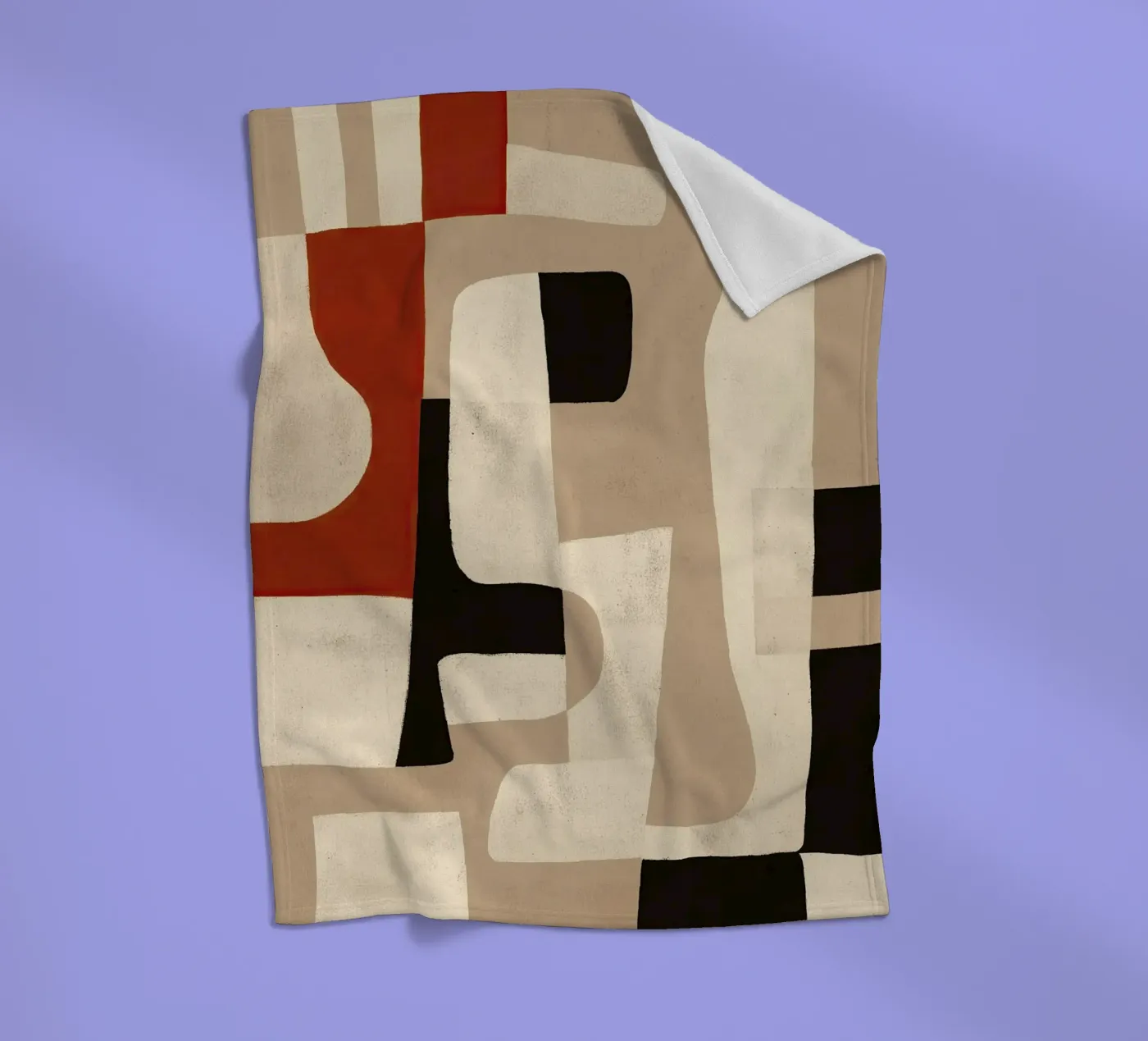 Interlocking Forms plaid polaire de Nadjaa