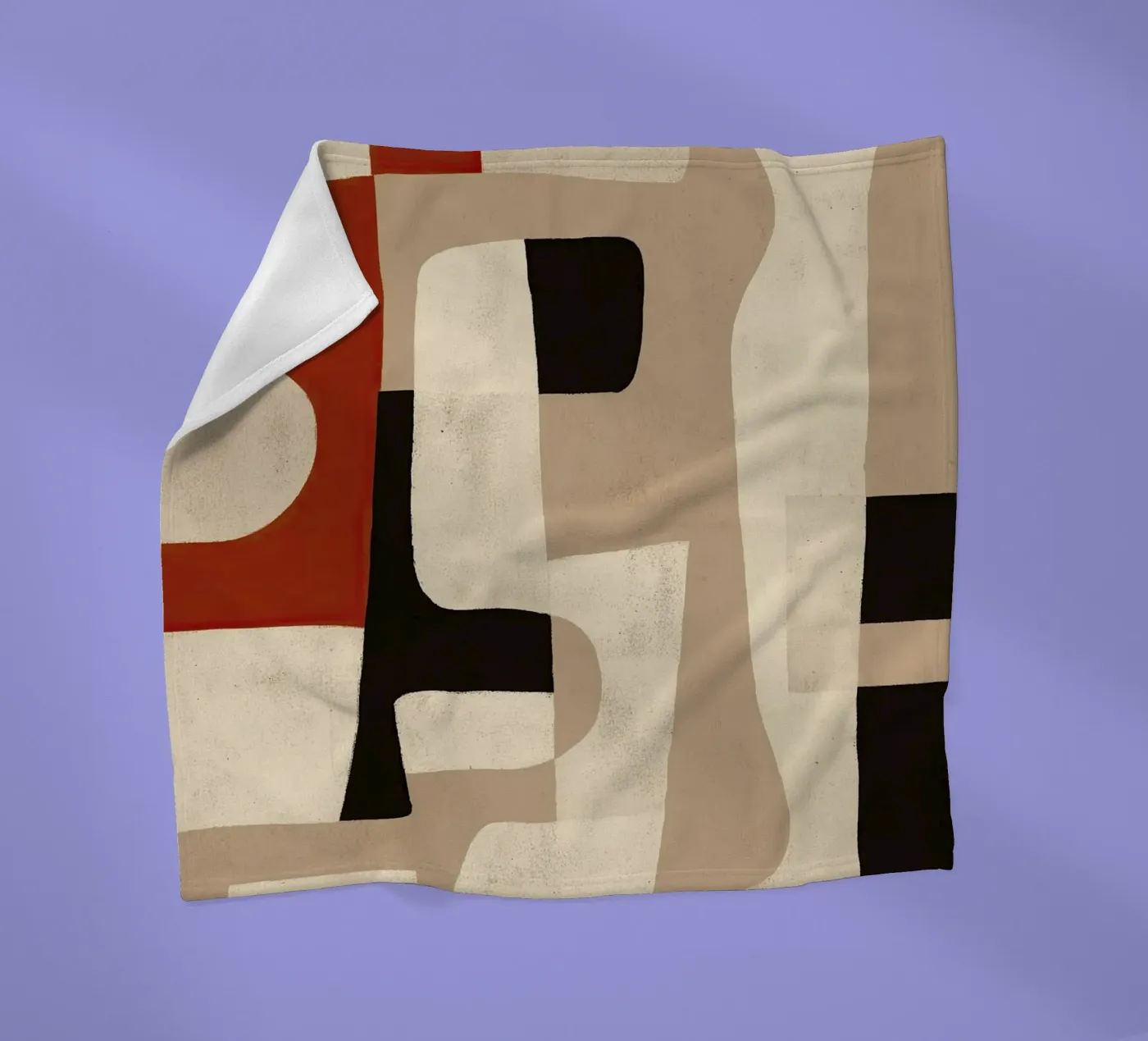 Interlocking Forms plaid polaire de Nadjaa