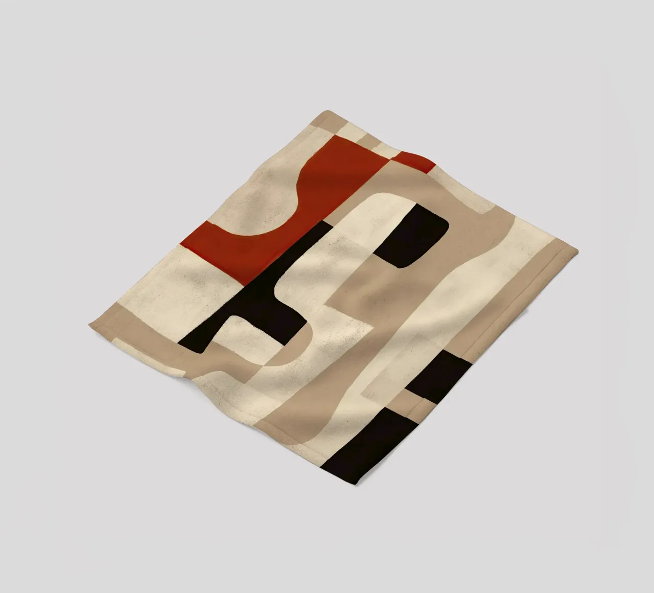 Interlocking Forms fleece blanket by Nadjaa