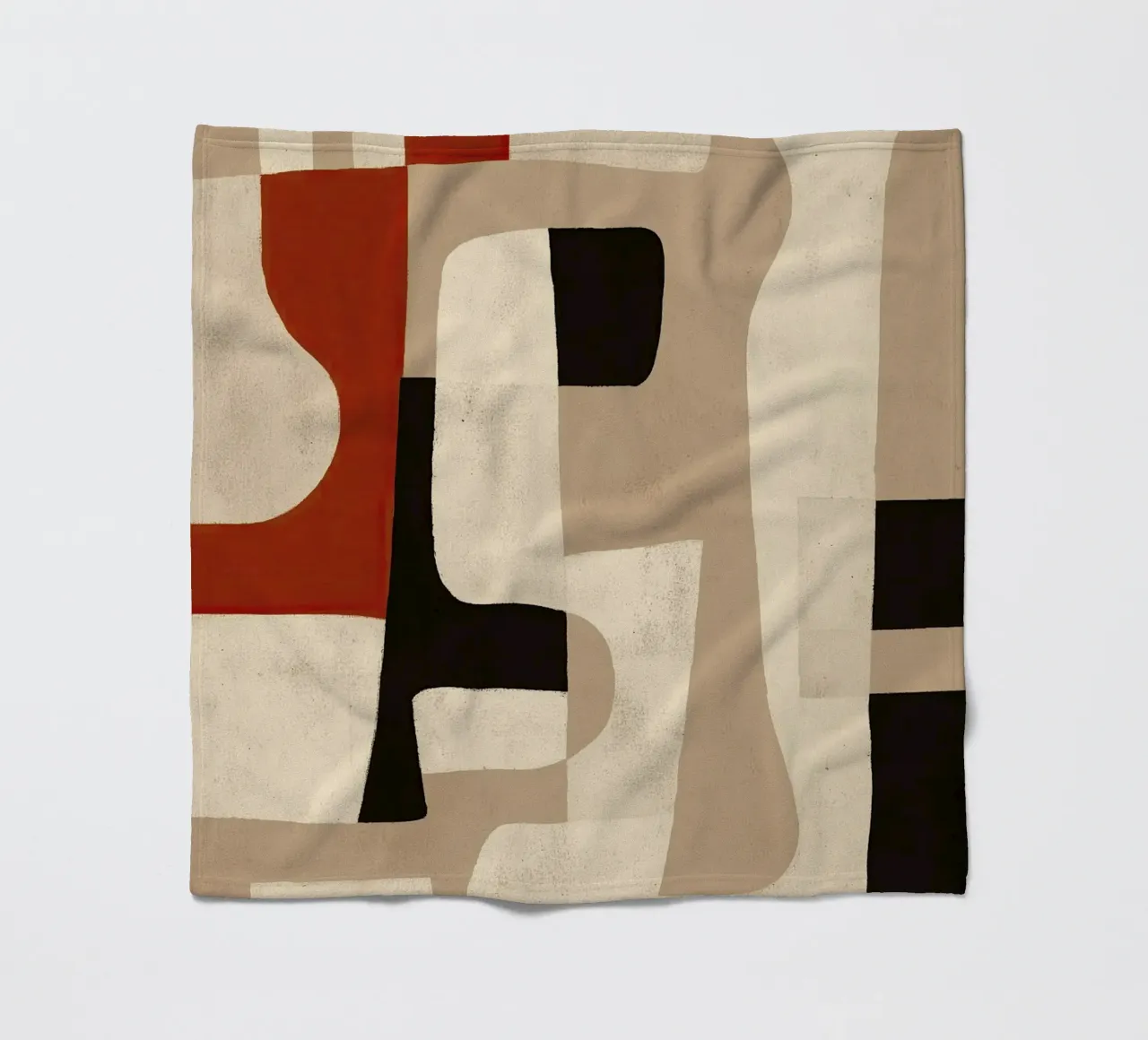 Interlocking Forms fleece blanket by Nadjaa