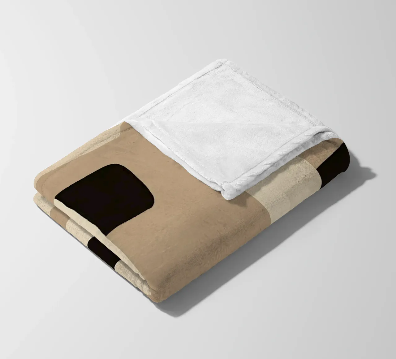 Interlocking Forms fleece blanket by Nadjaa