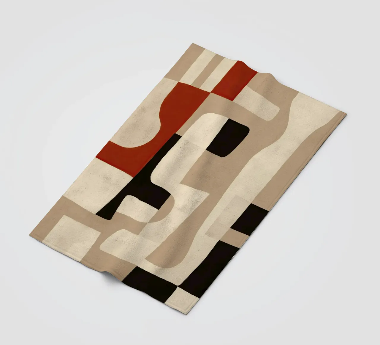 Interlocking Forms fleece blanket by Nadjaa