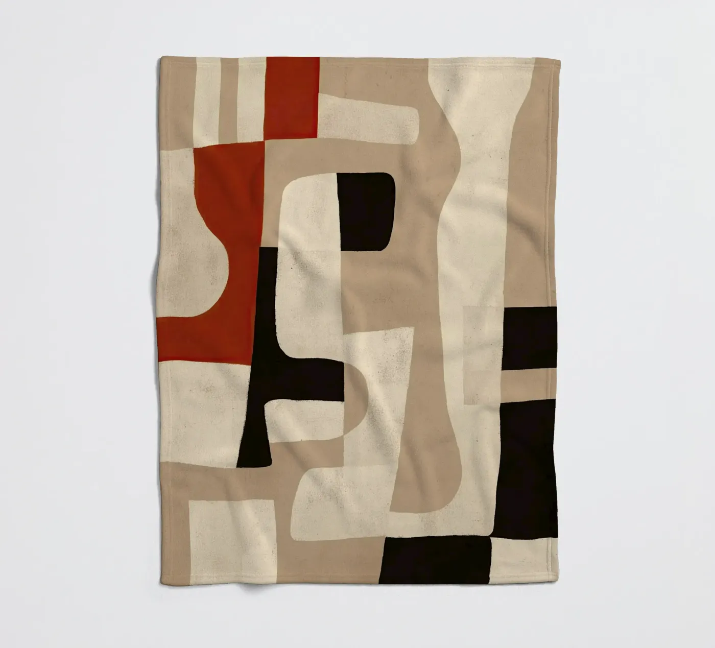 Interlocking Forms plaid polaire de Nadjaa