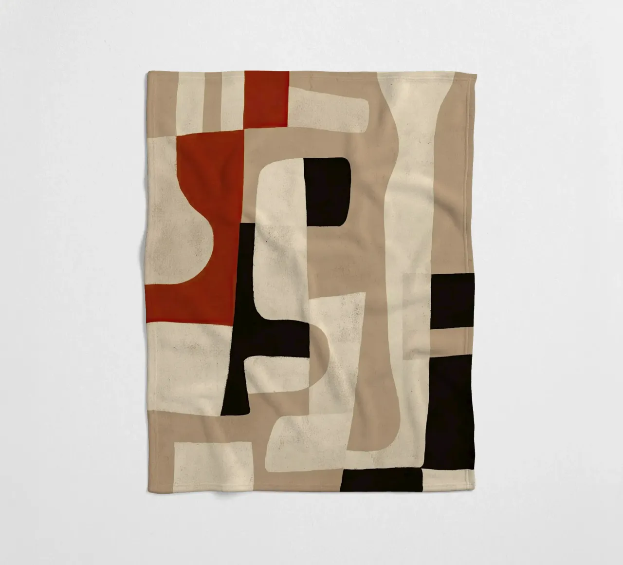 Interlocking Forms fleece blanket by Nadjaa