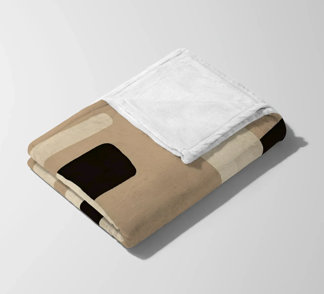 Interlocking Forms fleece blanket by Nadjaa