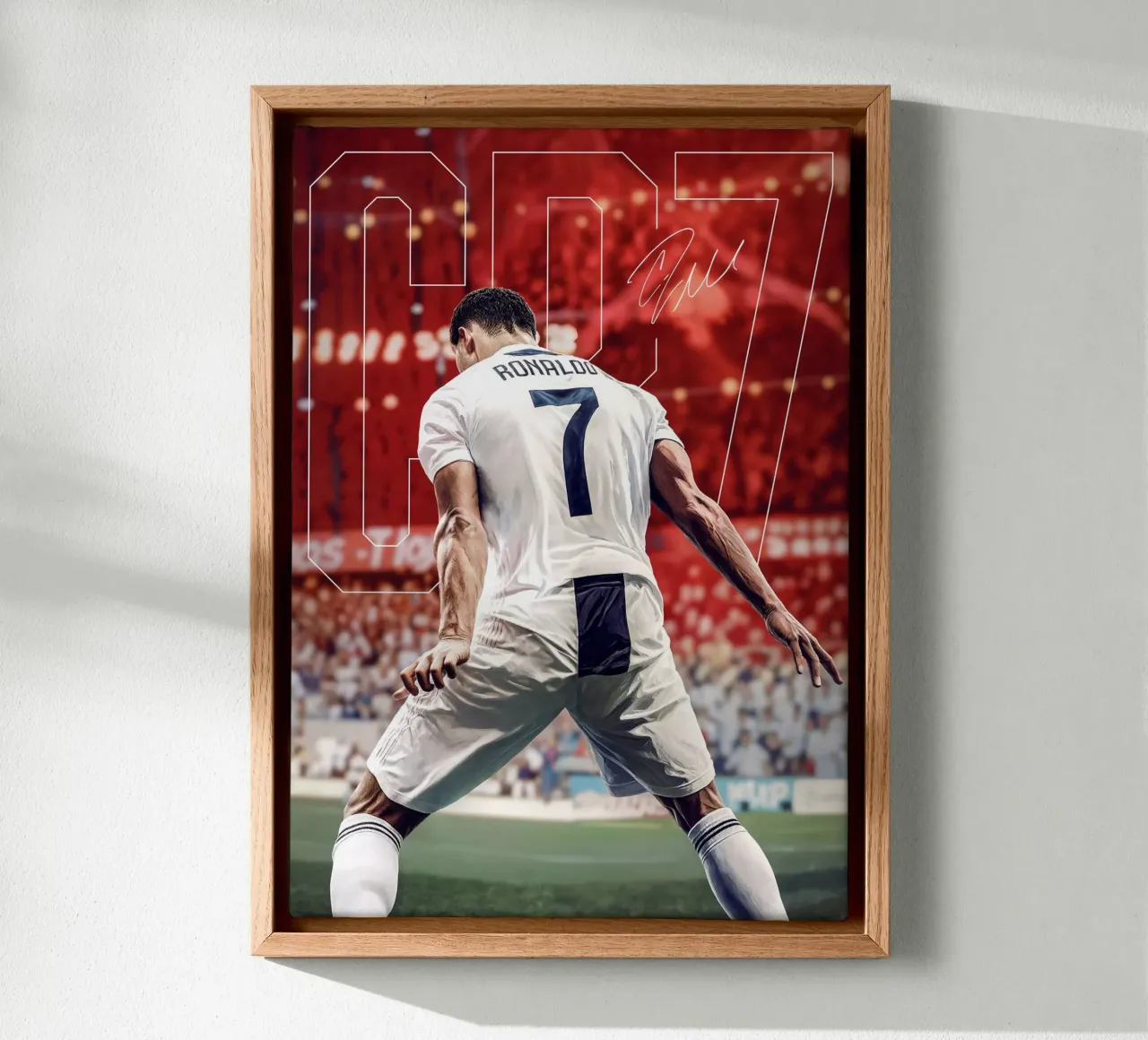 CR7 Cristiano Ronaldo canvas met Baklijst van Lootprint