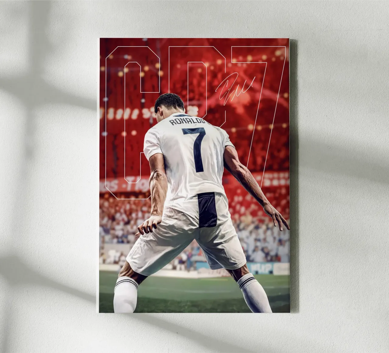 CR7 Cristiano Ronaldo canvas met Baklijst van Lootprint