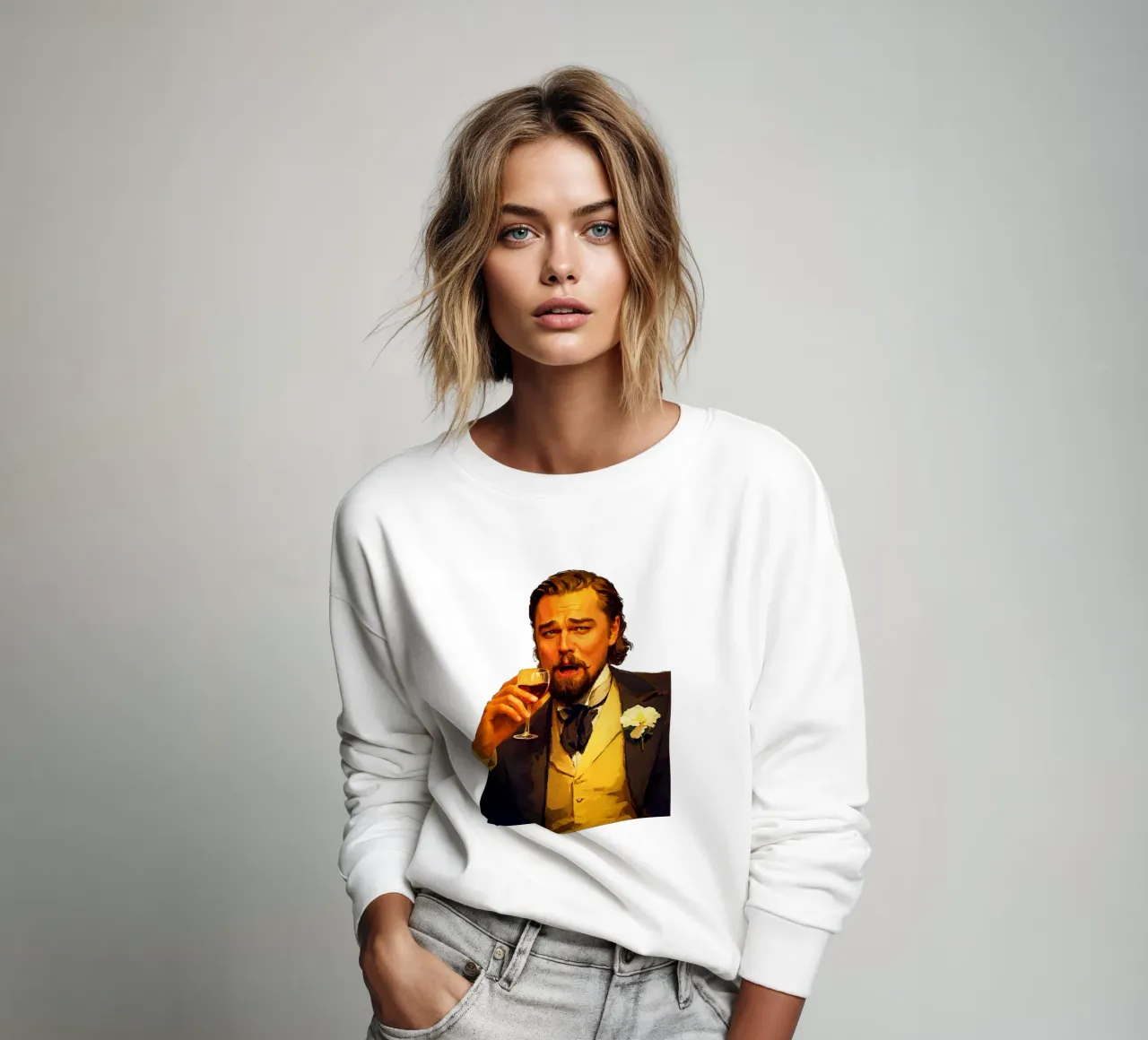 Laughing Leonardo DiCaprio Meme felpa da Lootprint