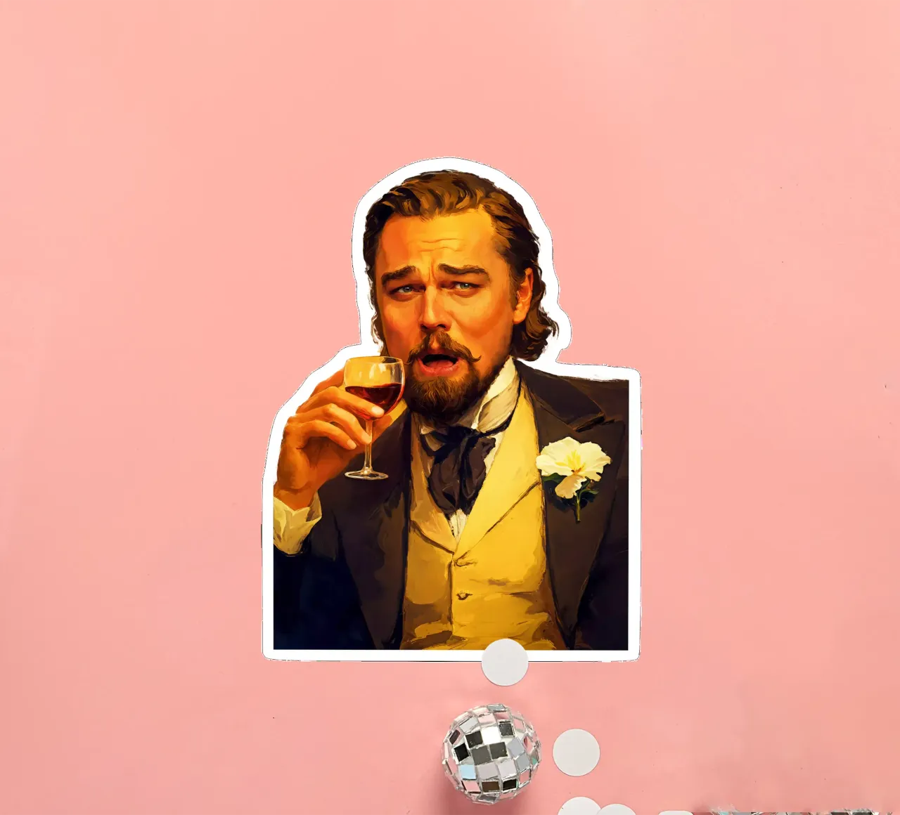 Laughing Leonardo DiCaprio Meme sticker by Lootprint